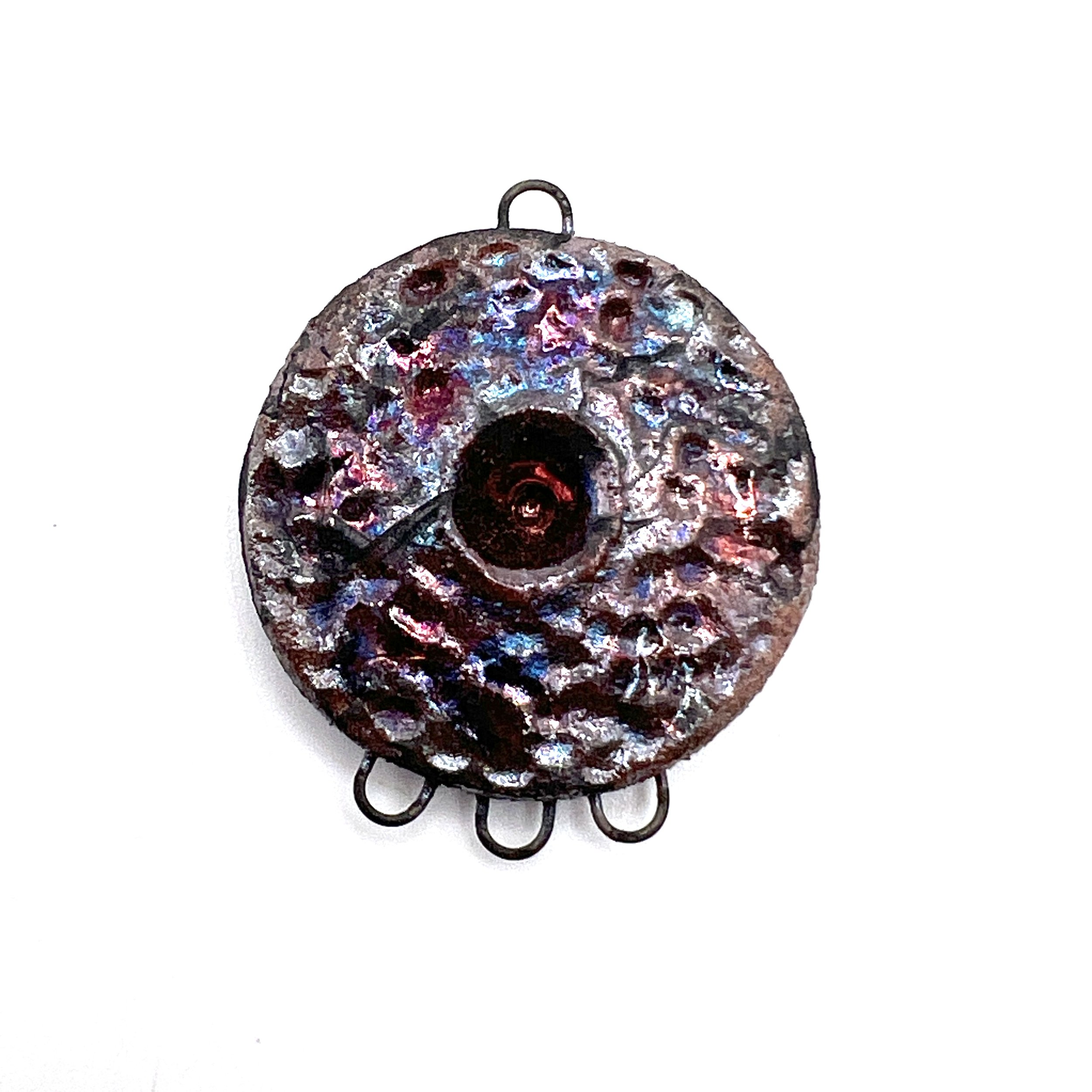 Pendant Charm Connector Ceramic Pottery Jewelry Supply Handmade by MAKUstudio MAKU raku