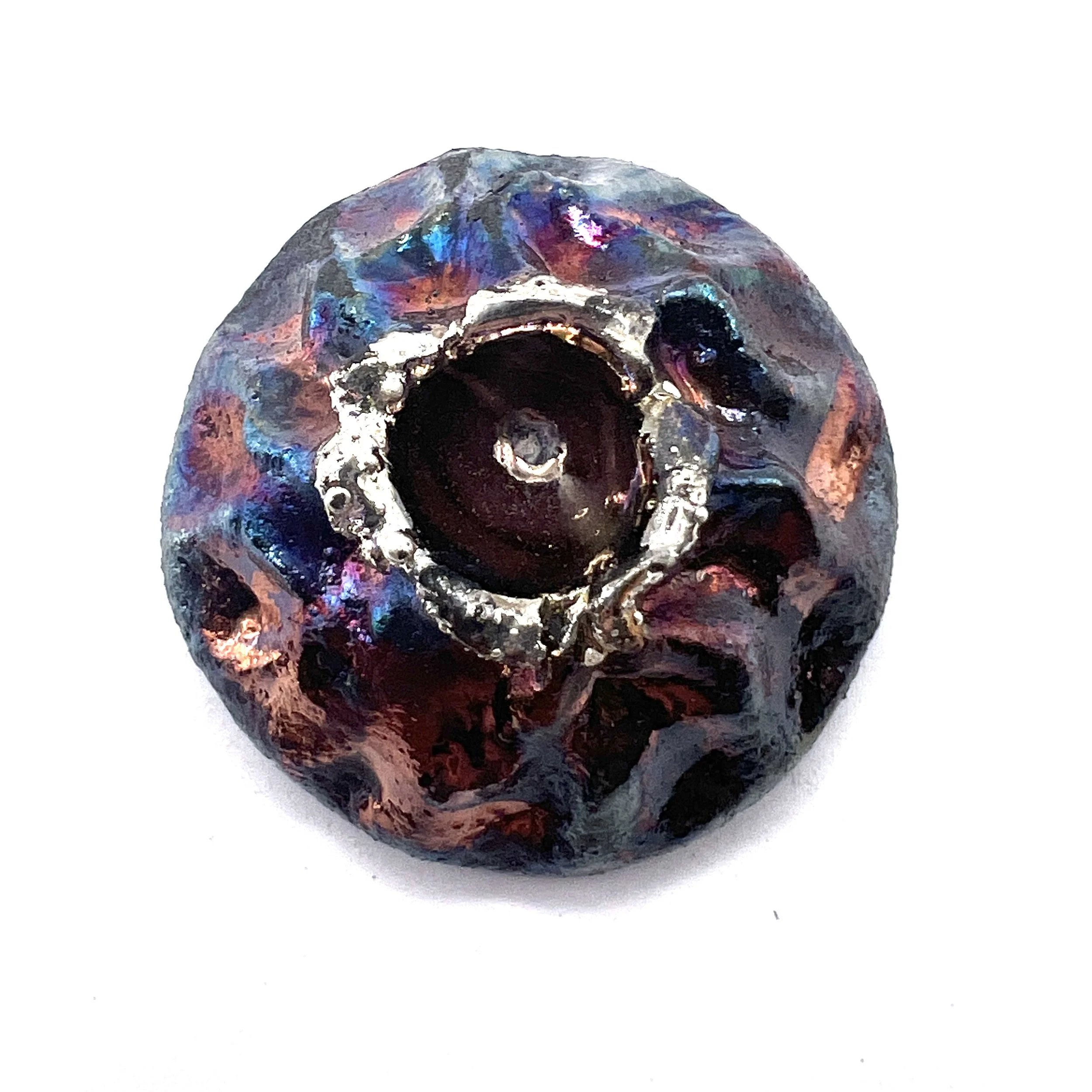 Volcano Raku Cabochon Jewelry Supply Handmade by MAKUstudio MAKU raku