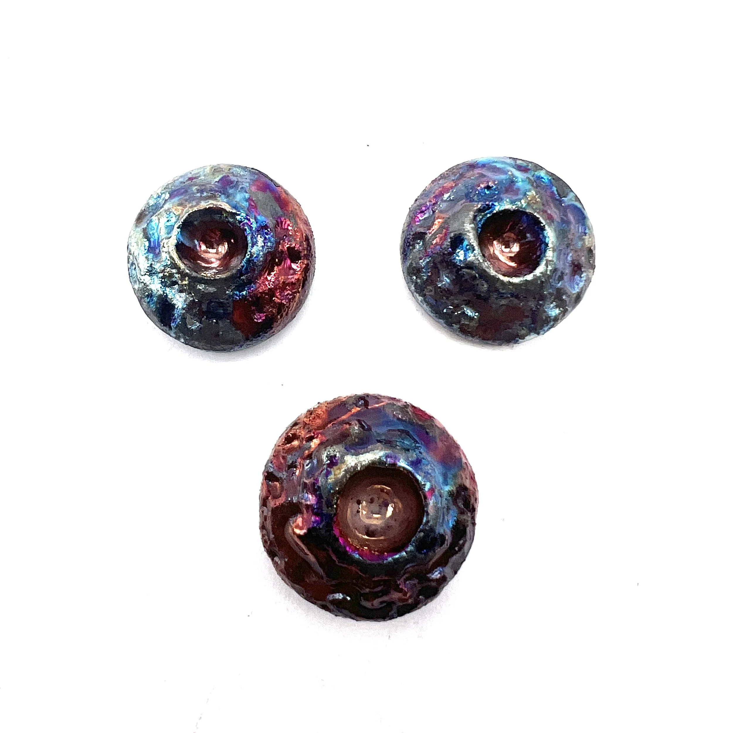 Set of 3 Raku Jewelry Supply Handmade by MAKUstudio MAKU raku