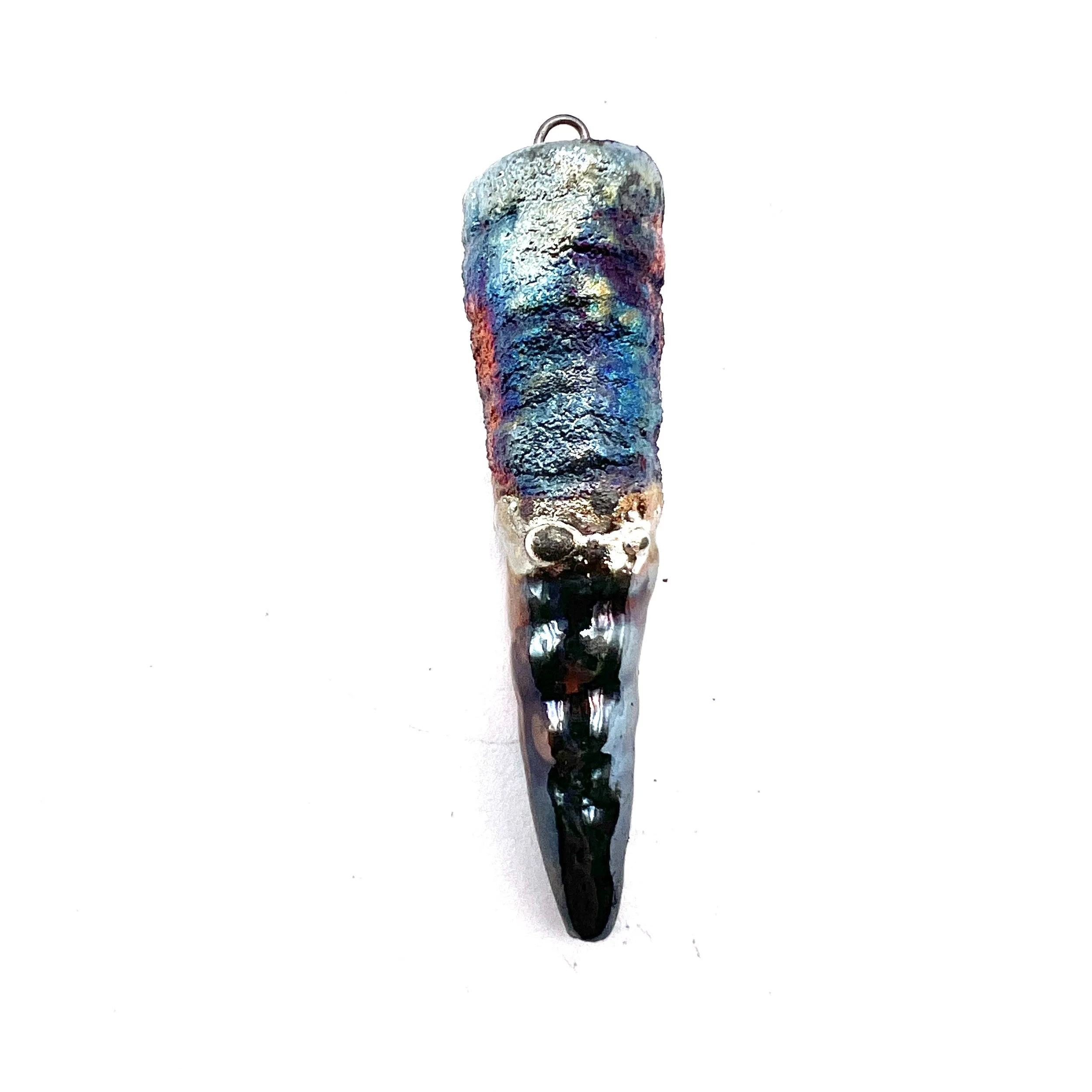 Raku Spike Pendant Ceramic Pottery Jewelry Supply Handmade by MAKUstudio MAKU raku