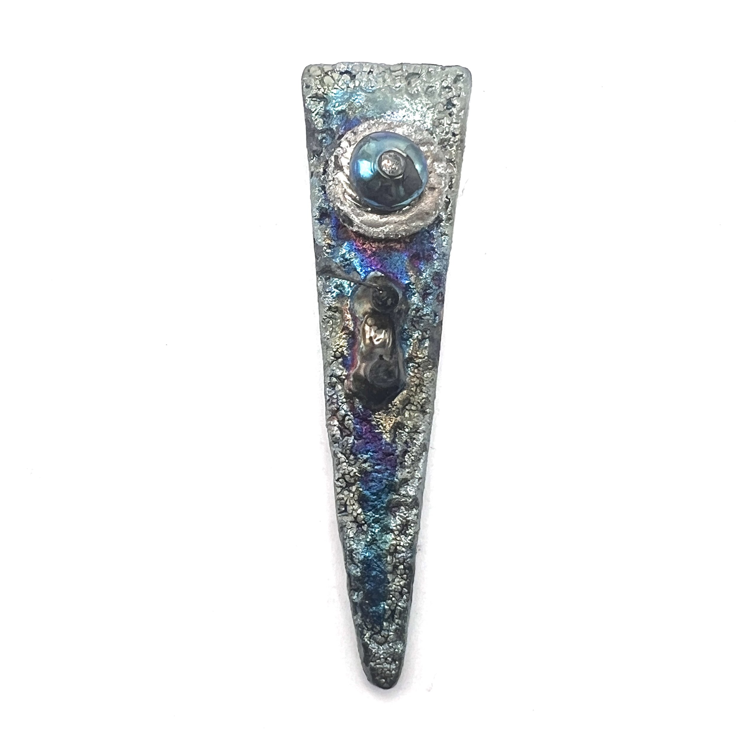 Triangle Raku Cabochon Ceramic Jewelry Supply Handmade by MAKUstudio MAKU raku