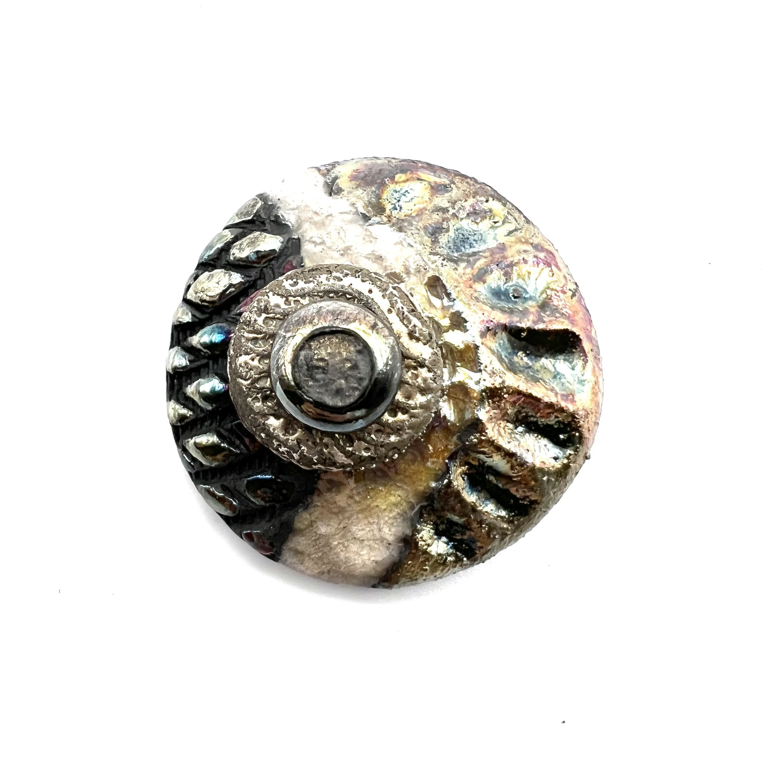 Raku Cabochon Jewelry Supply Handmade by MAKUstudio