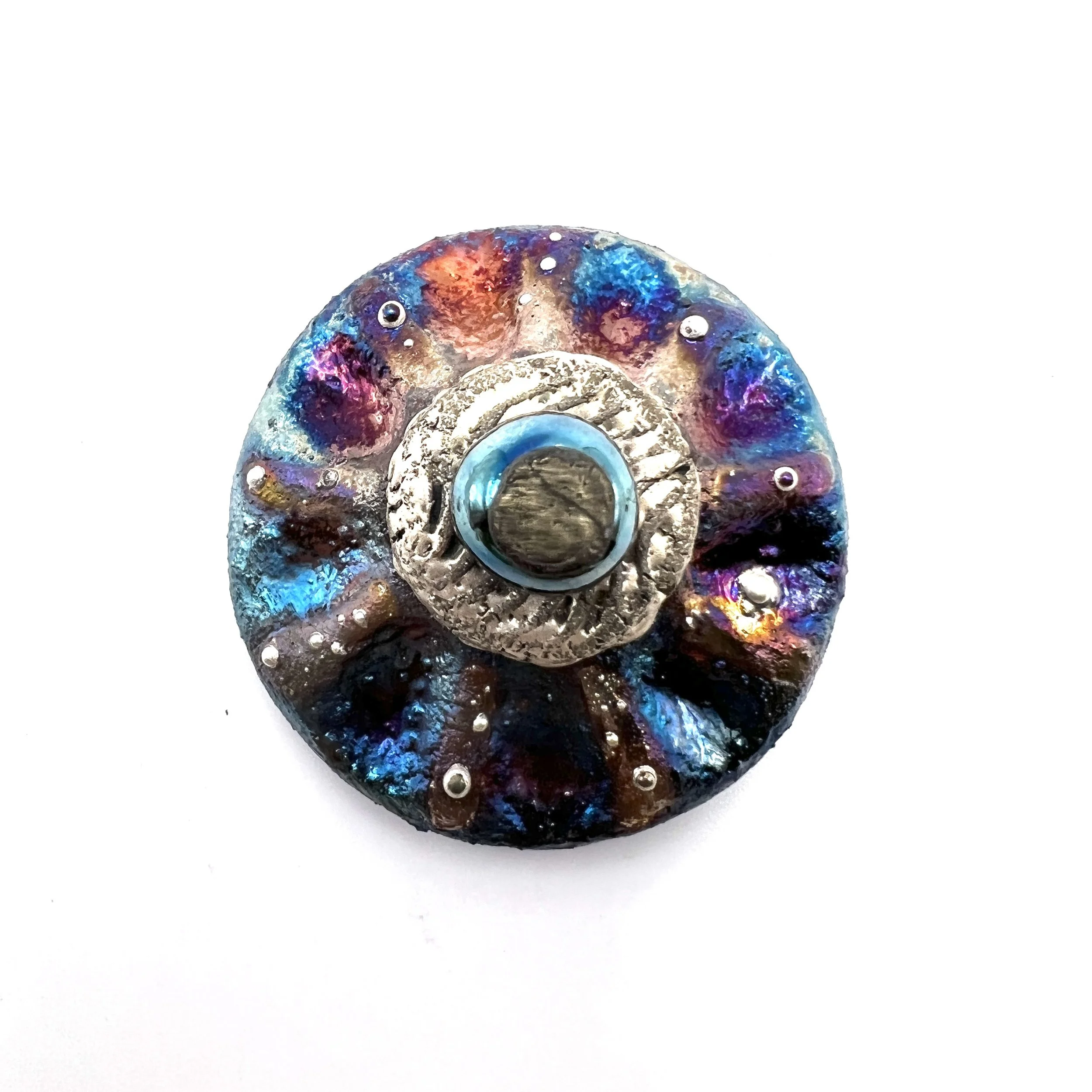 Raku Cabochon Jewelry Supply Handmade by MAKUstudio