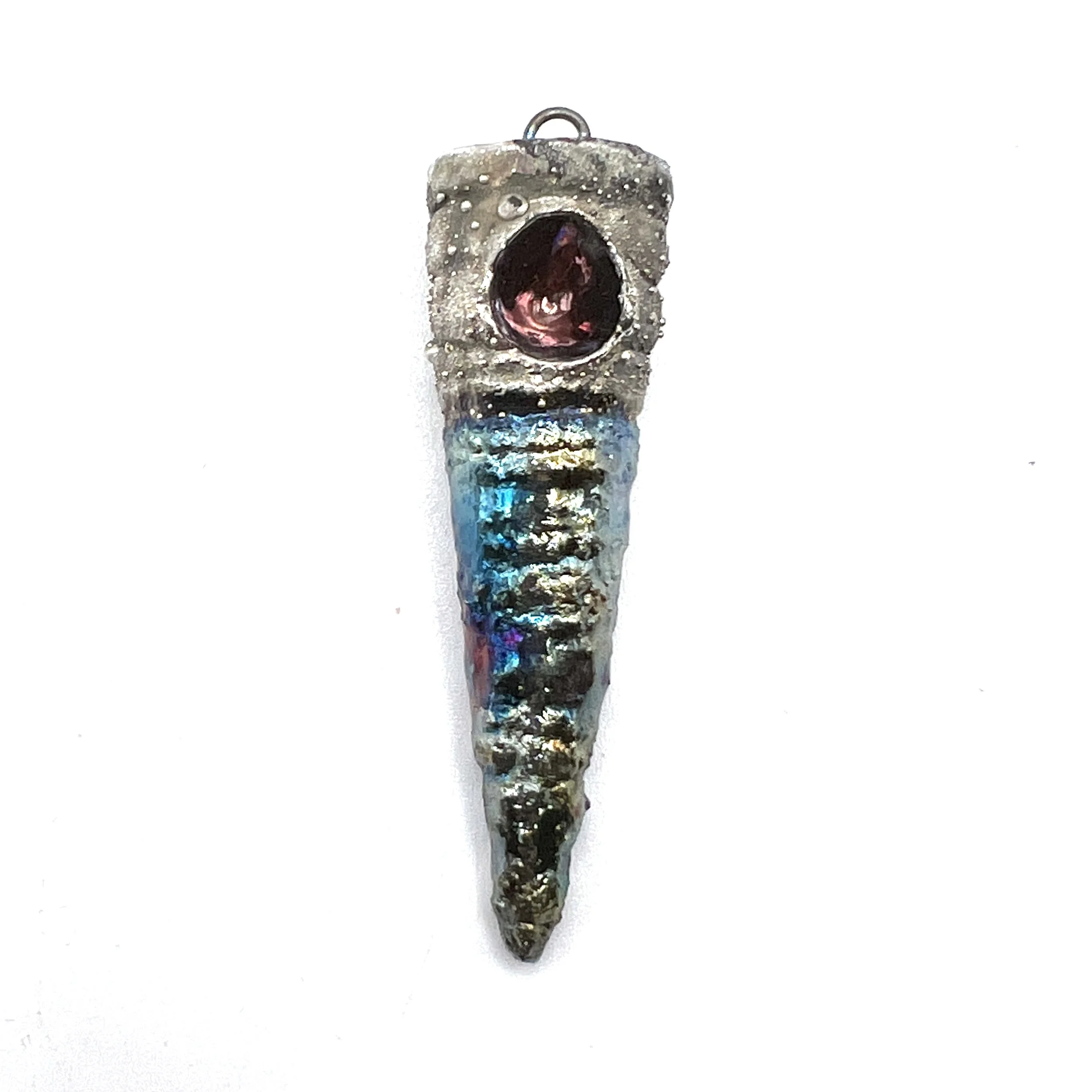 Raku Spike Pendant Ceramic Jewelry Supply Handmade by MAKUstudio