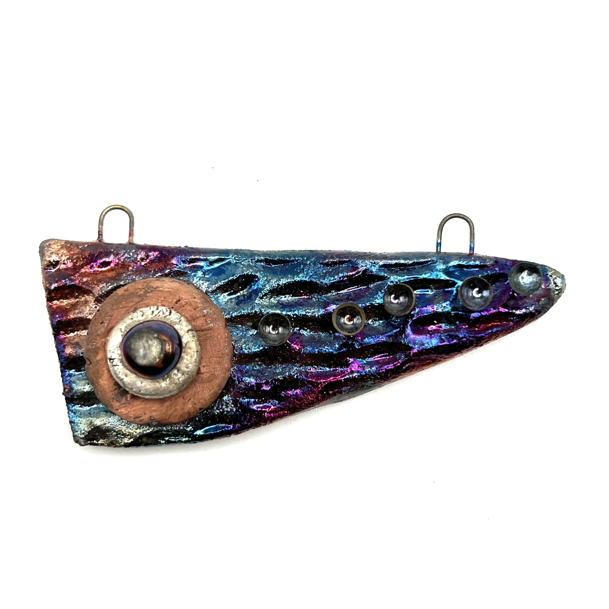 Raku Pendant Connector Ceramic Jewelry Supply Handmade by MAKUstudio