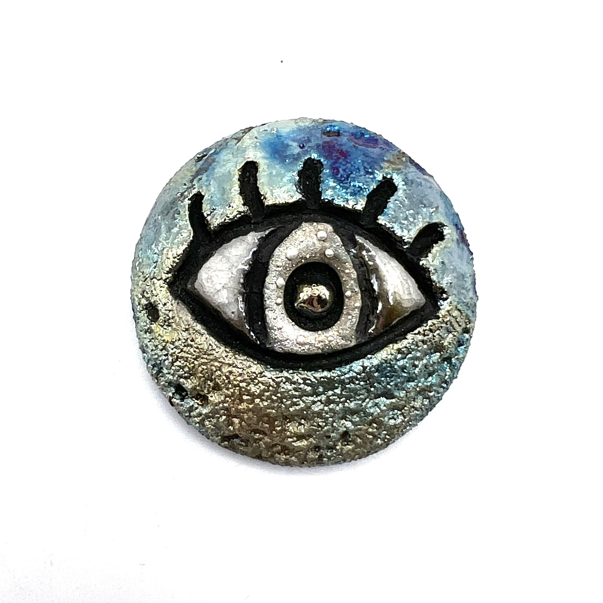 Eye Raku Ceramic Cabochon Raku Jewelry Supply Handmade by MAKUstudio