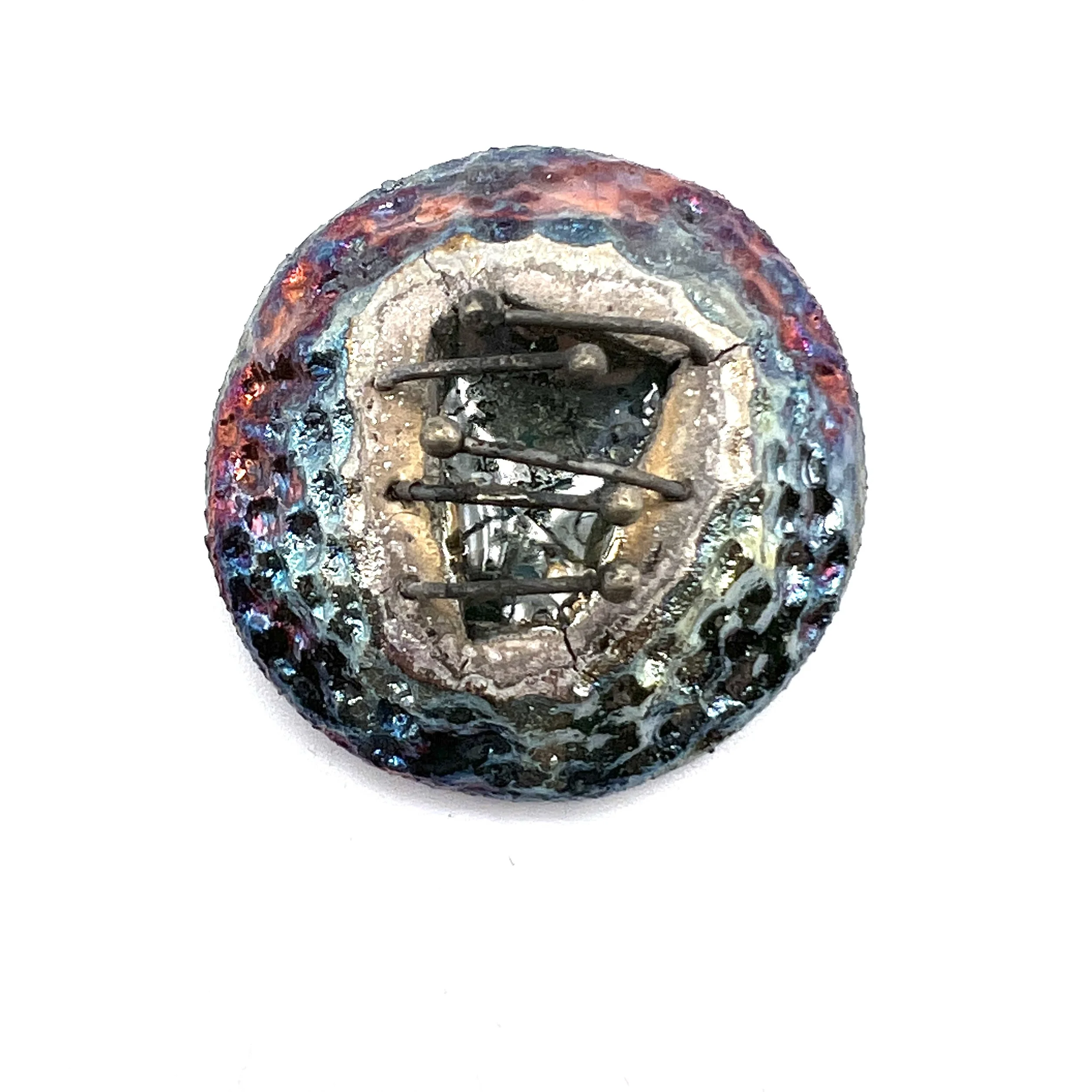 Raku Cabochon Wired Jewelry Supply Handmade by MAKUstudio