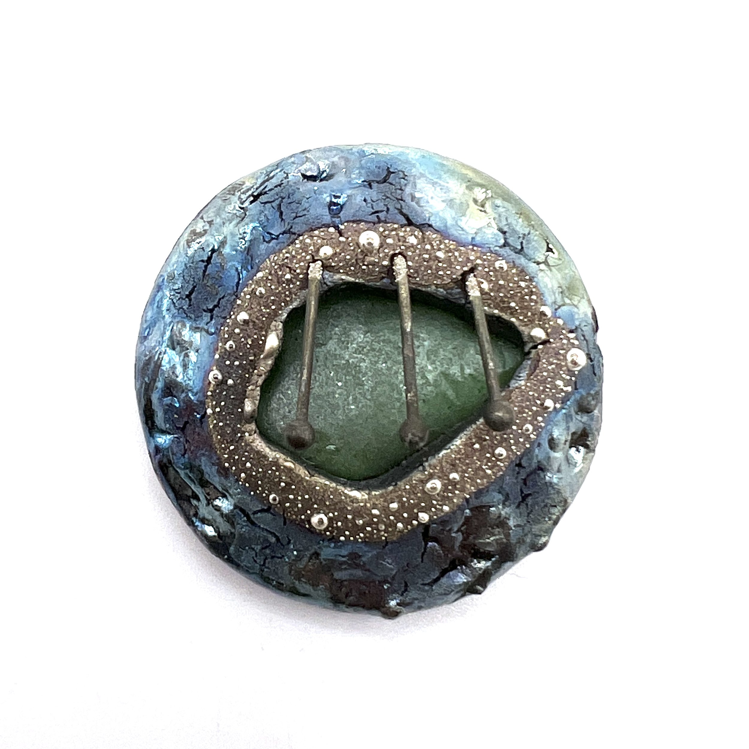 Raku Cabochon Wired Jewelry Supply Handmade by MAKUstudio