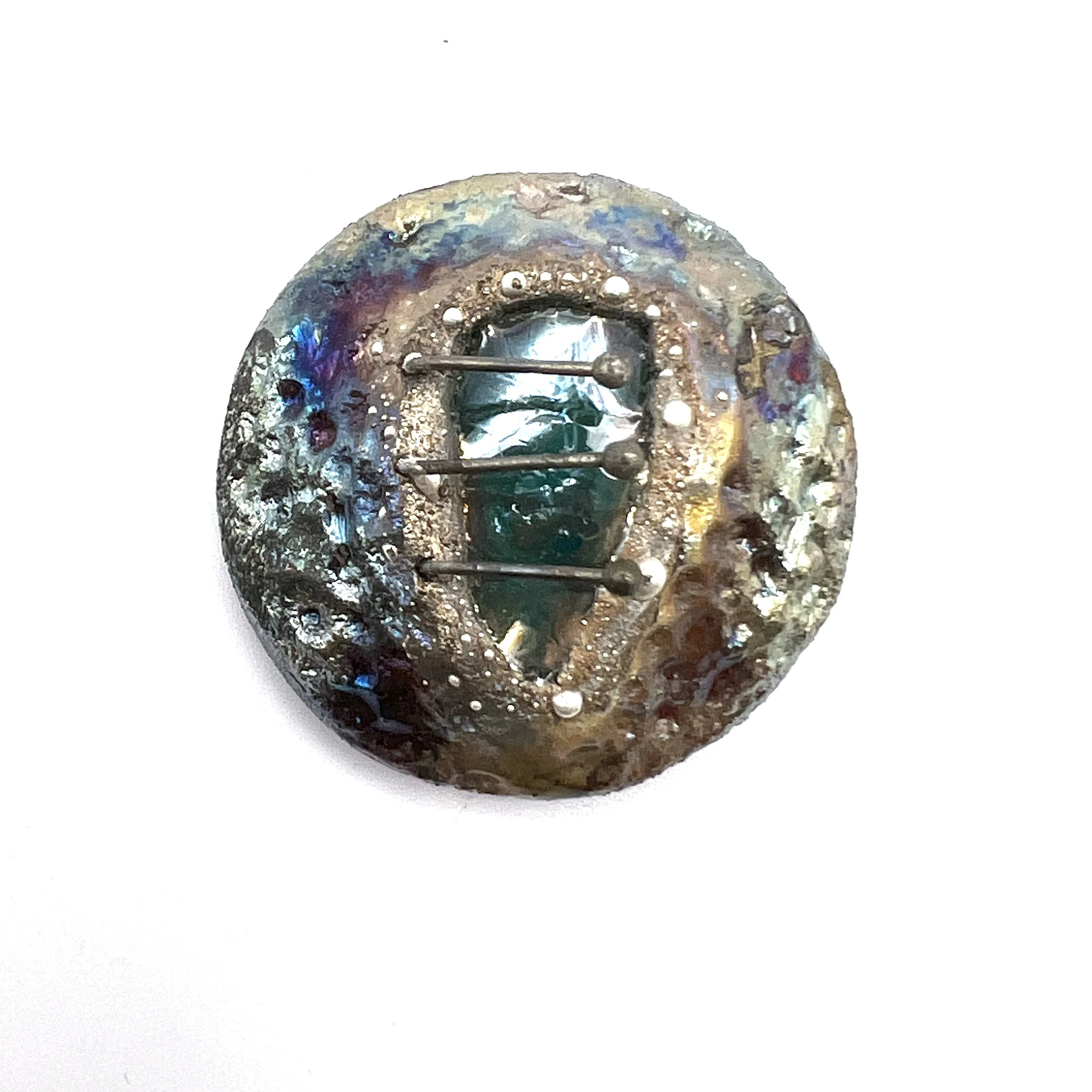 Raku Cabochon Wired Jewelry Supply Handmade by MAKUstudio