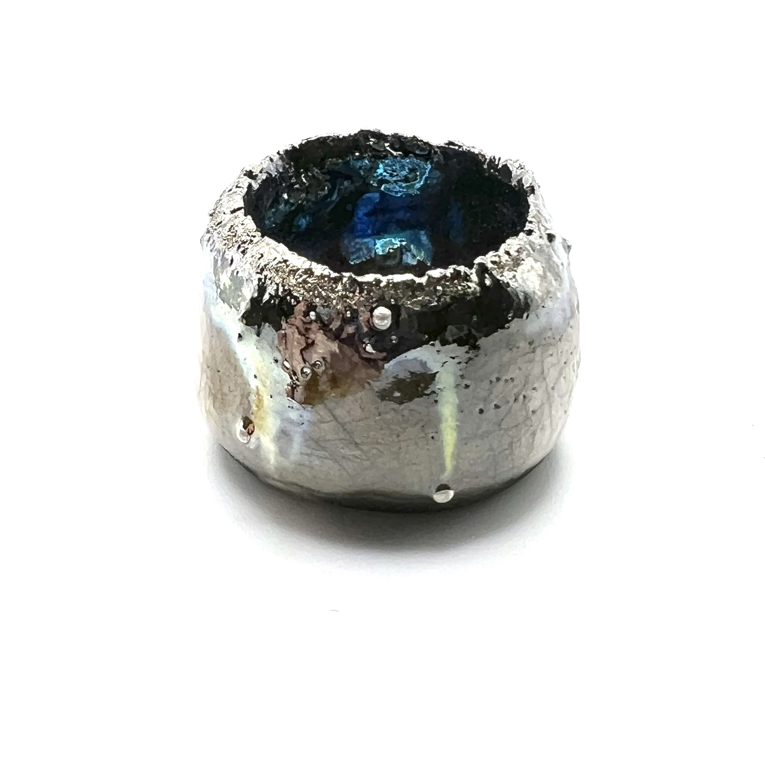 Large Raku Pod Cabochon Ceramic Jewelry Supplies Handmade by MAKUstudio