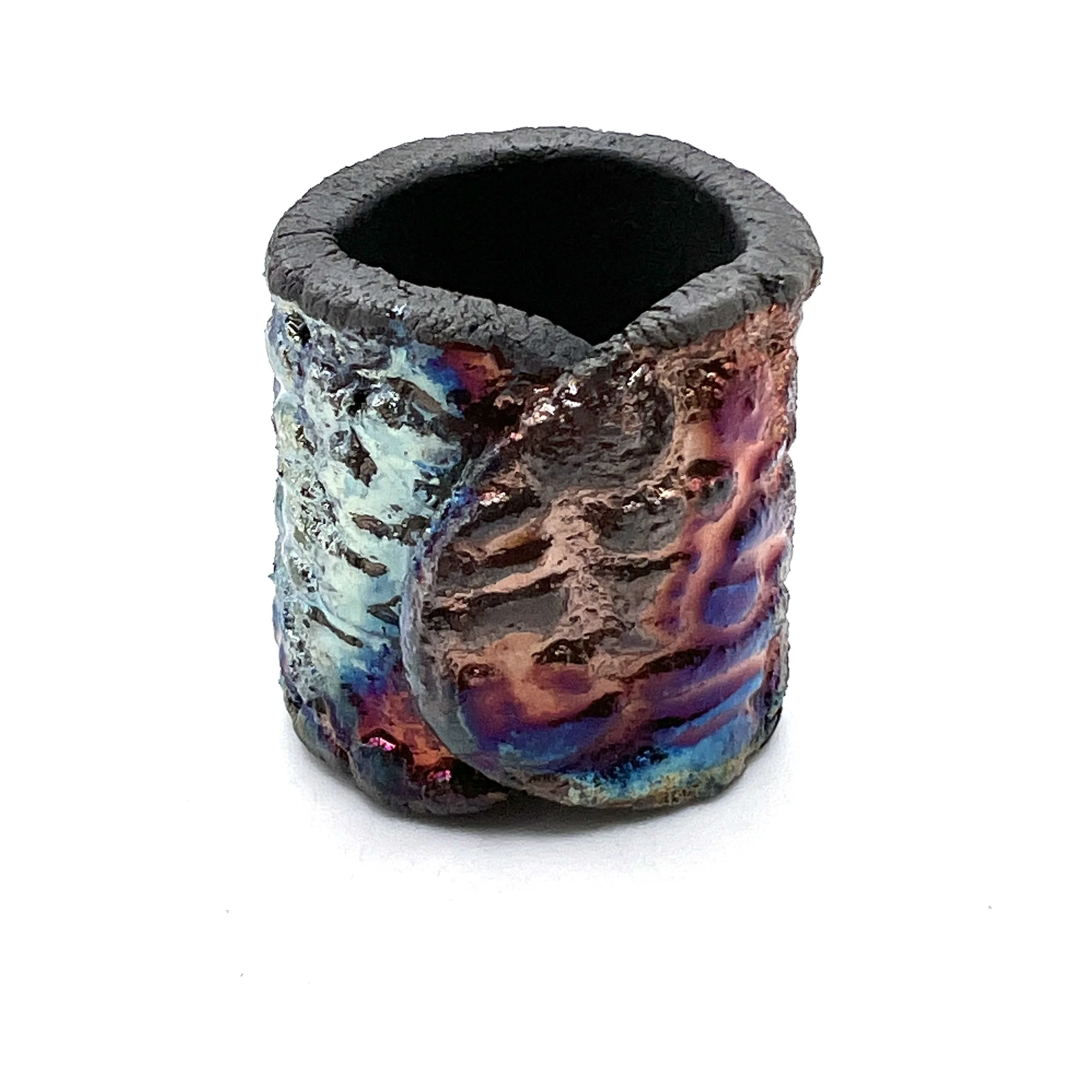 Large Raku Ceramic Tube Bead Jewelry Supply Handmade by MAKUstudio
