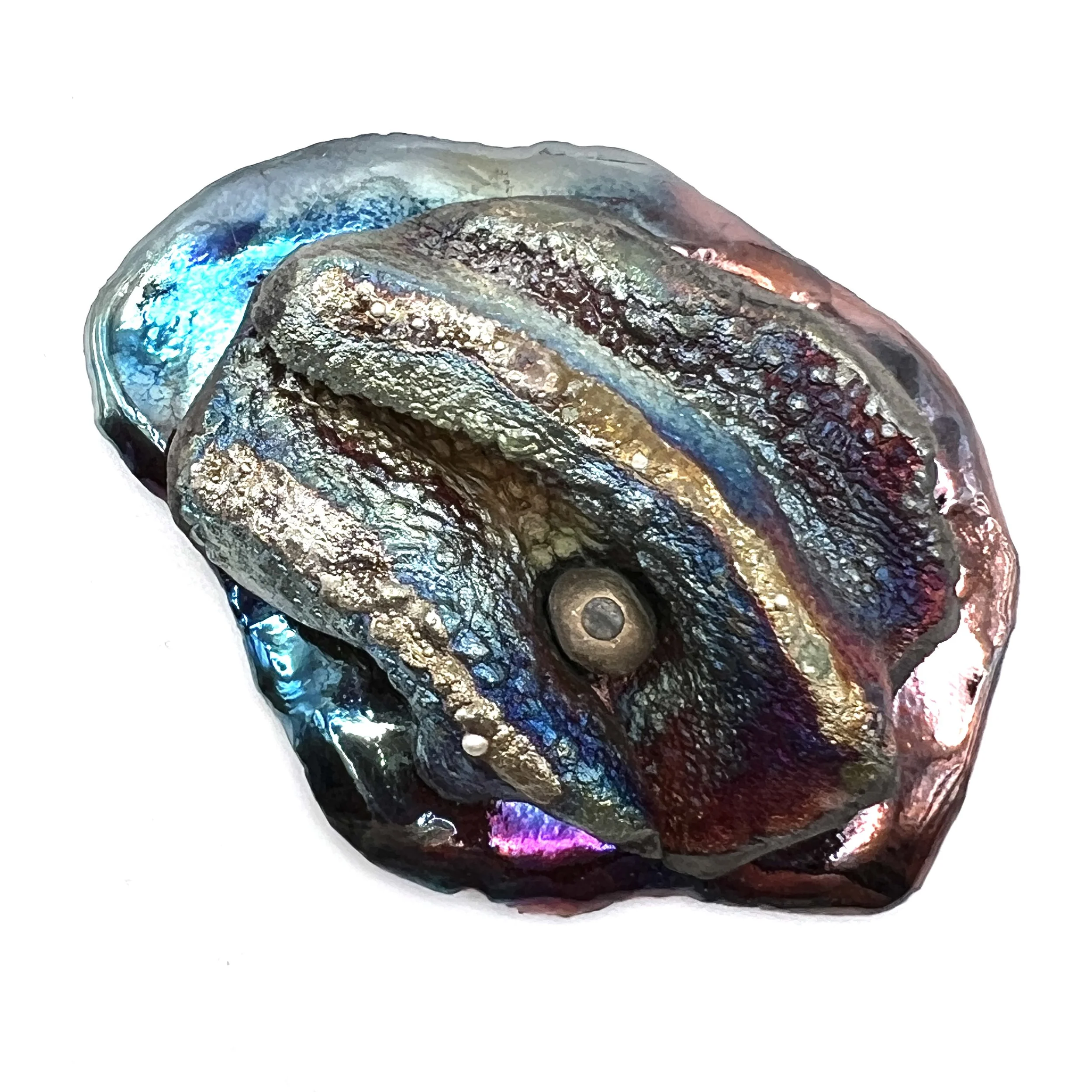 Large Raku Cabochon Jewelry Supply Handmade by MAKUstudio