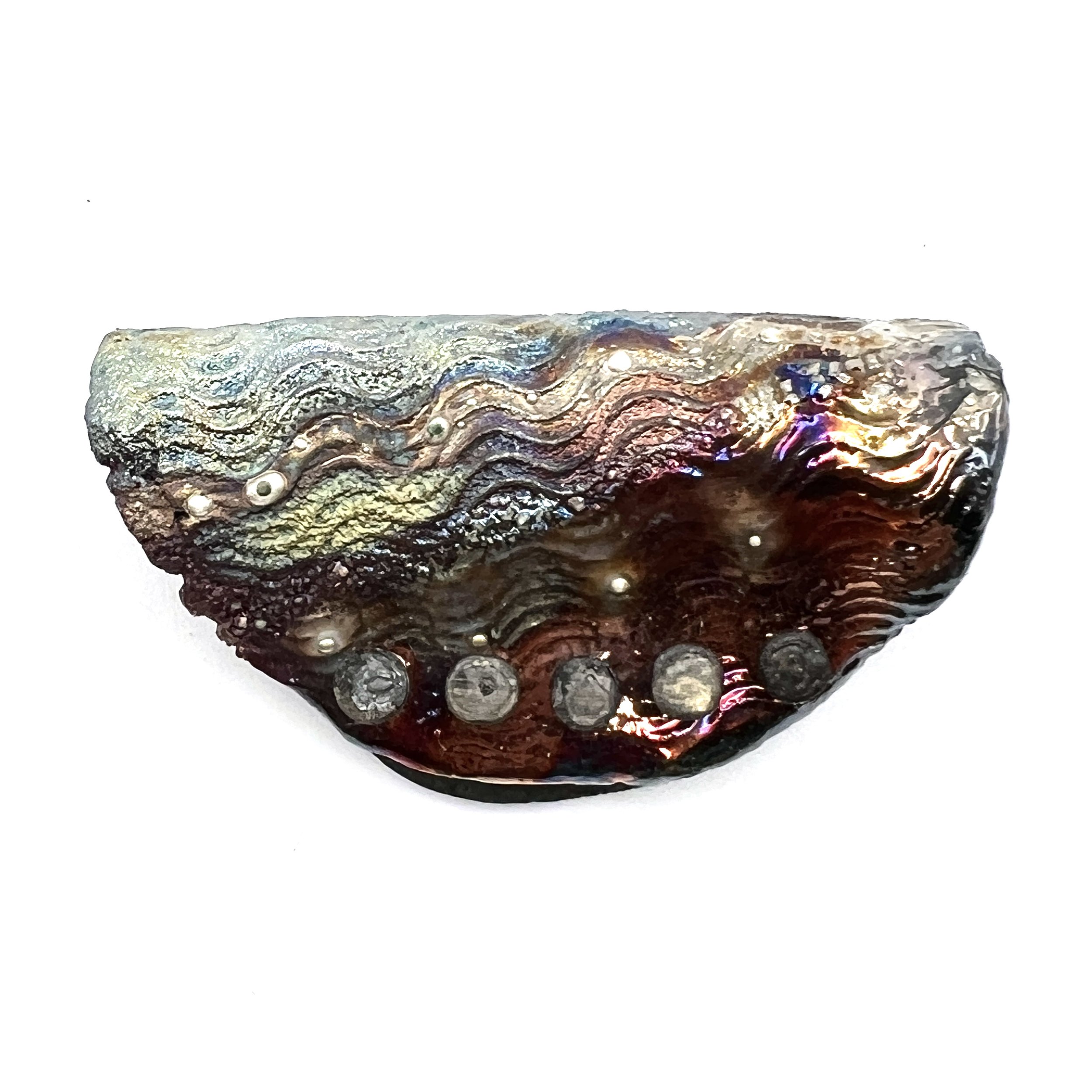 Raku Fold Over Pendant Ceramic Jewelry Supply Handmade  by MAKUstudio