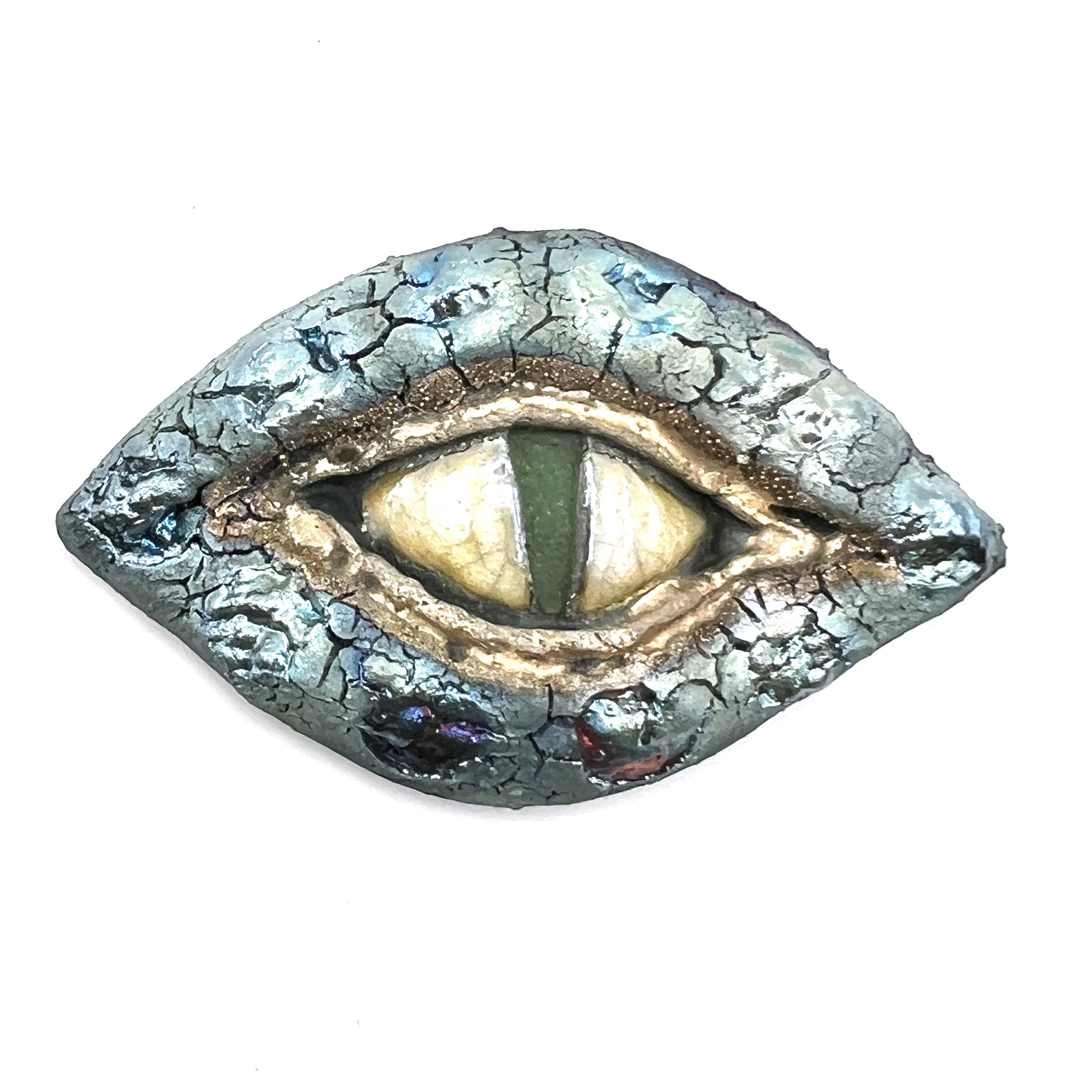 Dragon Eye Raku Ceramic Cabochon Raku Jewelry Supply Handmade by MAKUstudio MAKU raku