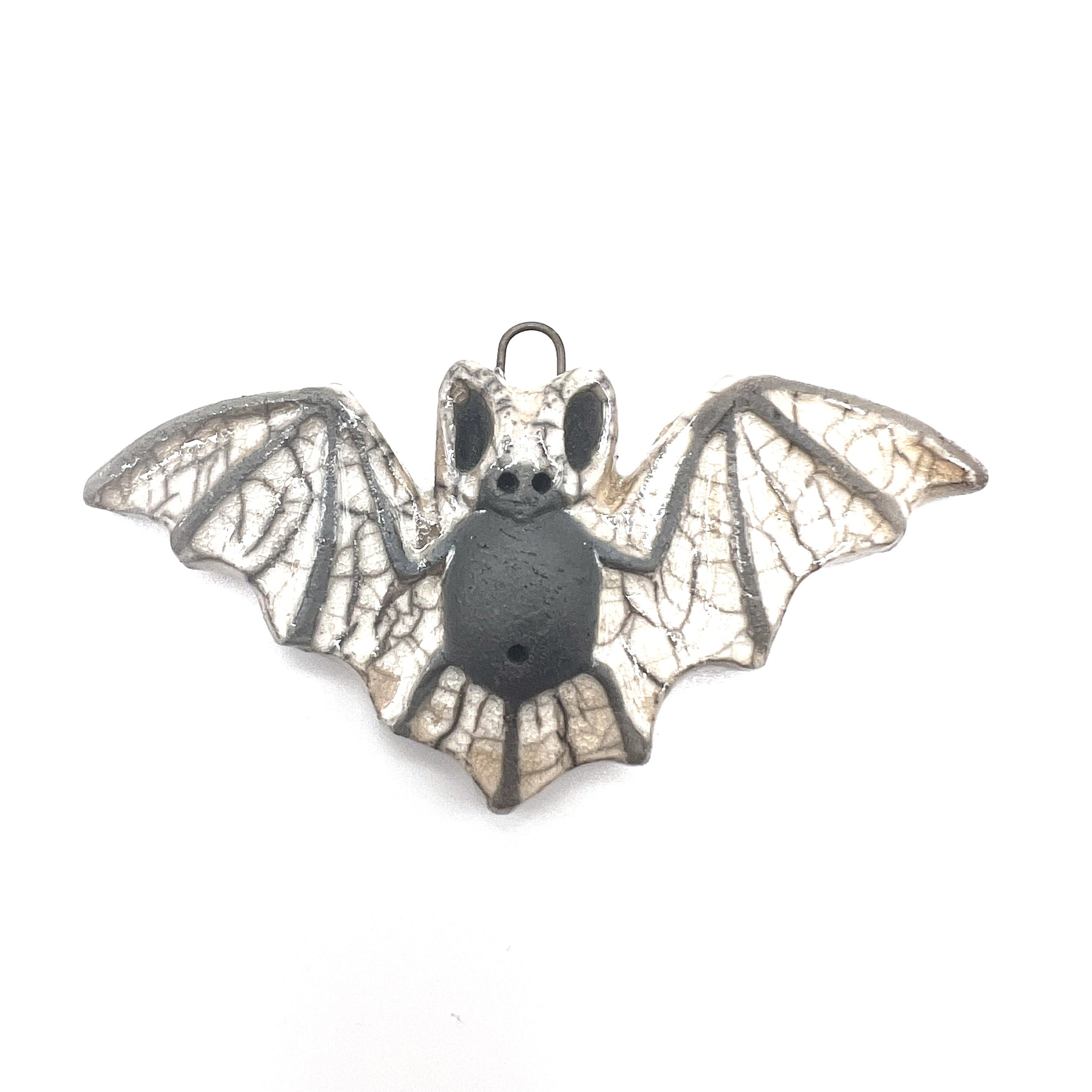 Raku Bat Pendant Ceramic Jewelry Supply by MAKUstudio MAKU raku