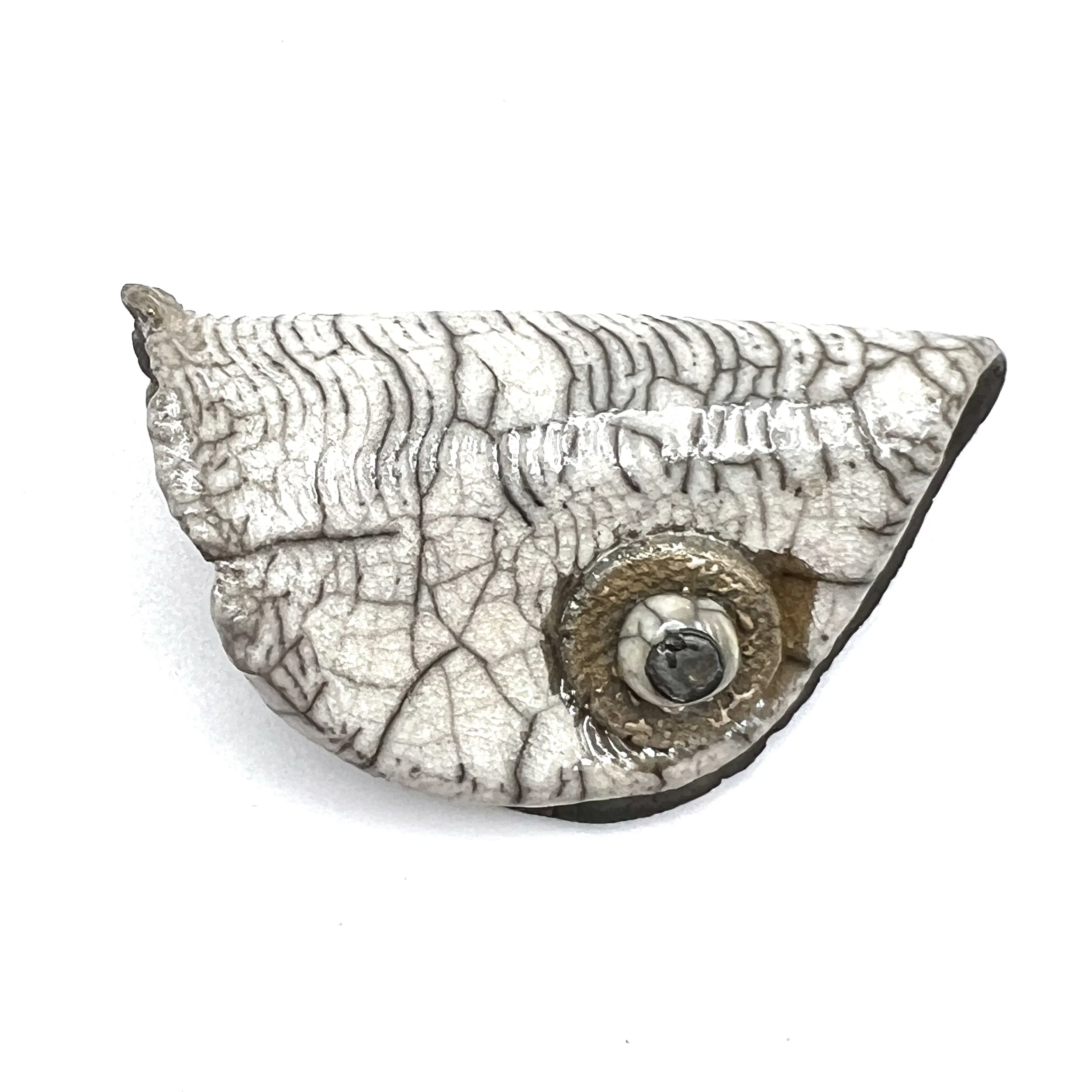 Raku Fold Over Pendant Ceramic Jewelry Supply Handmade  by MAKUstudio MAKU raku