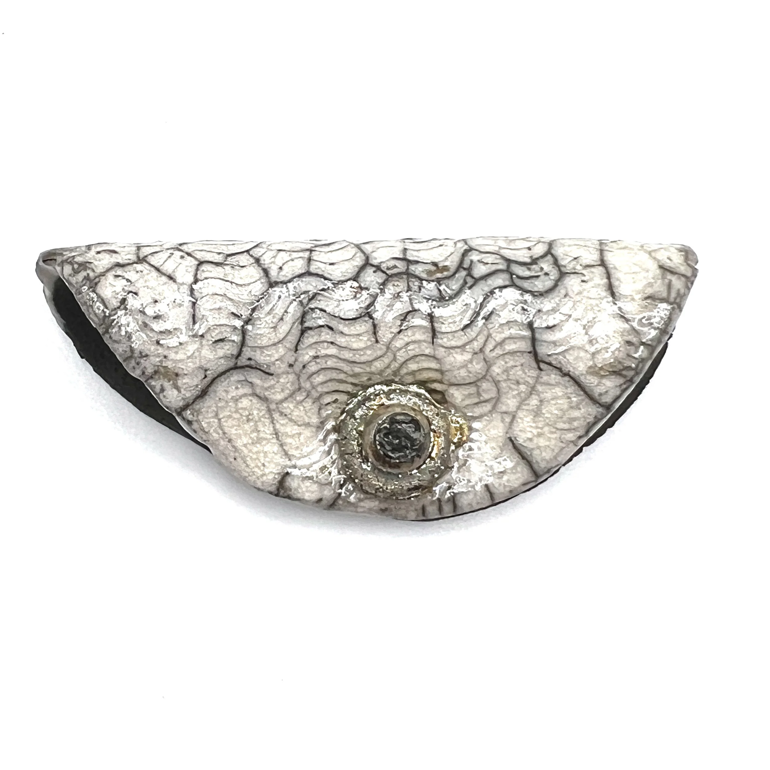 Raku Fold Over Pendant Ceramic Jewelry Supply Handmade  by MAKUstudio