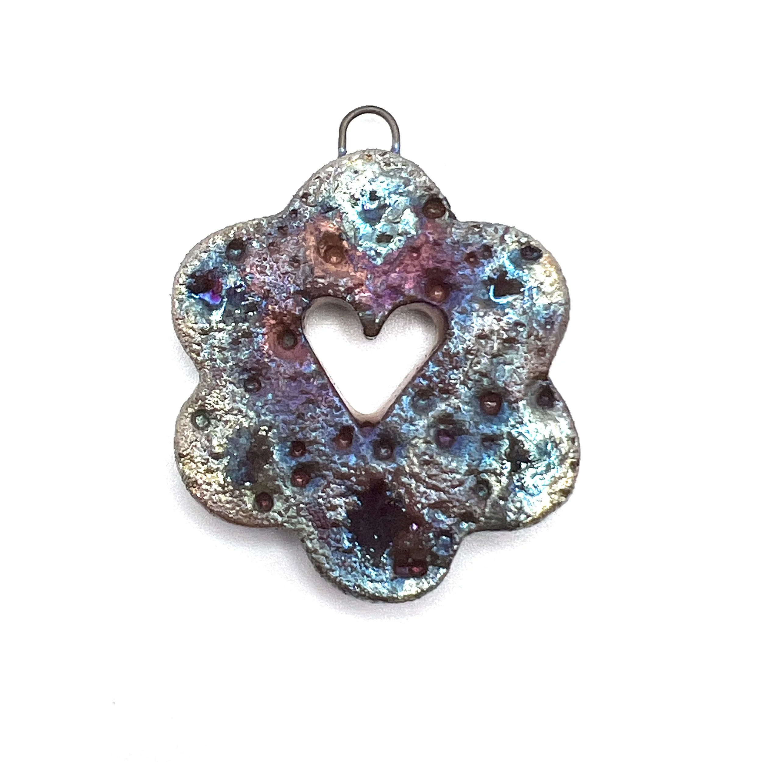 Flower Raku Ceramic Pendant Raku Jewelry Supply Handmade by  MAKUstudio MAKU raku