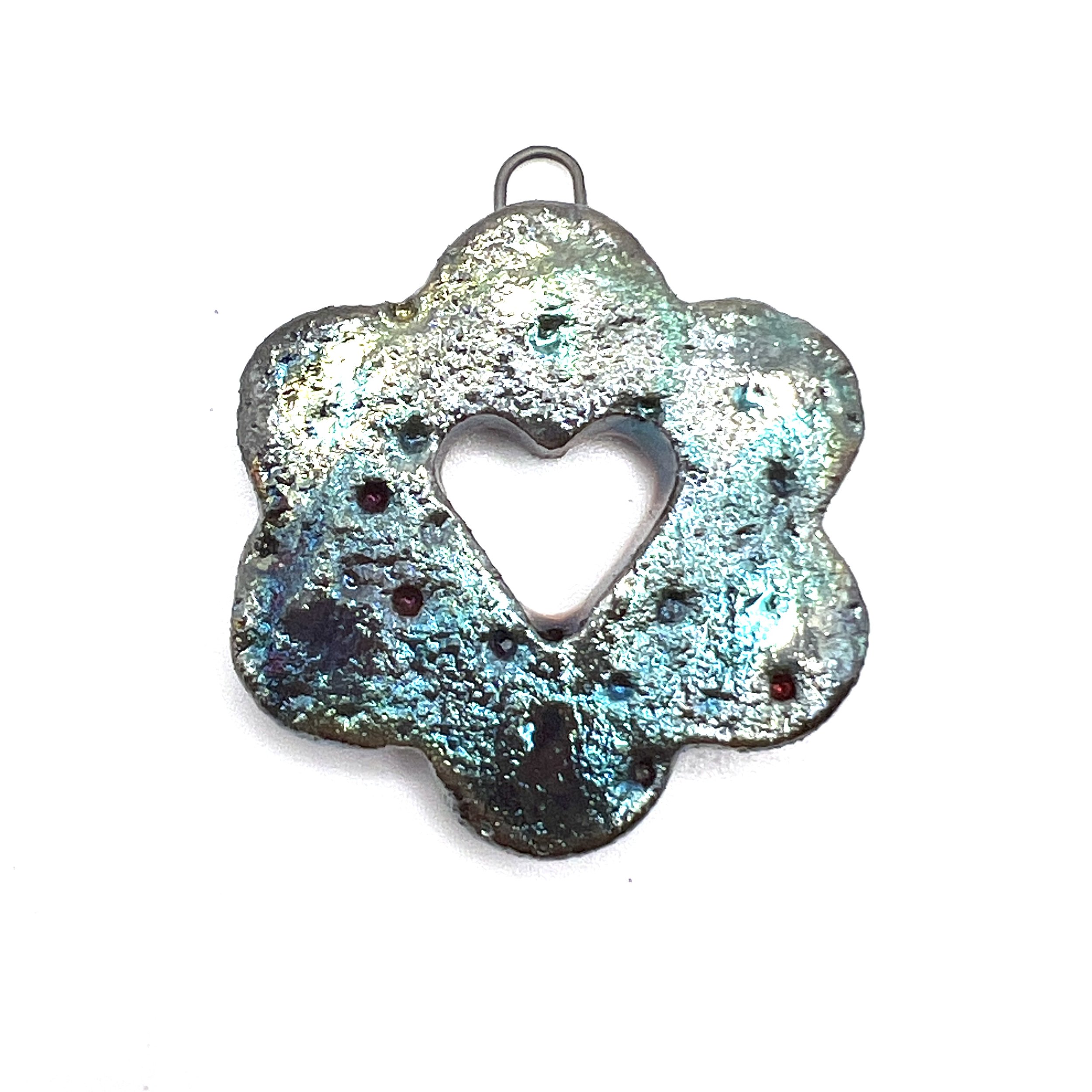 Flower Raku Ceramic Pendant Raku Jewelry Supply Handmade by  MAKUstudio MAKU raku