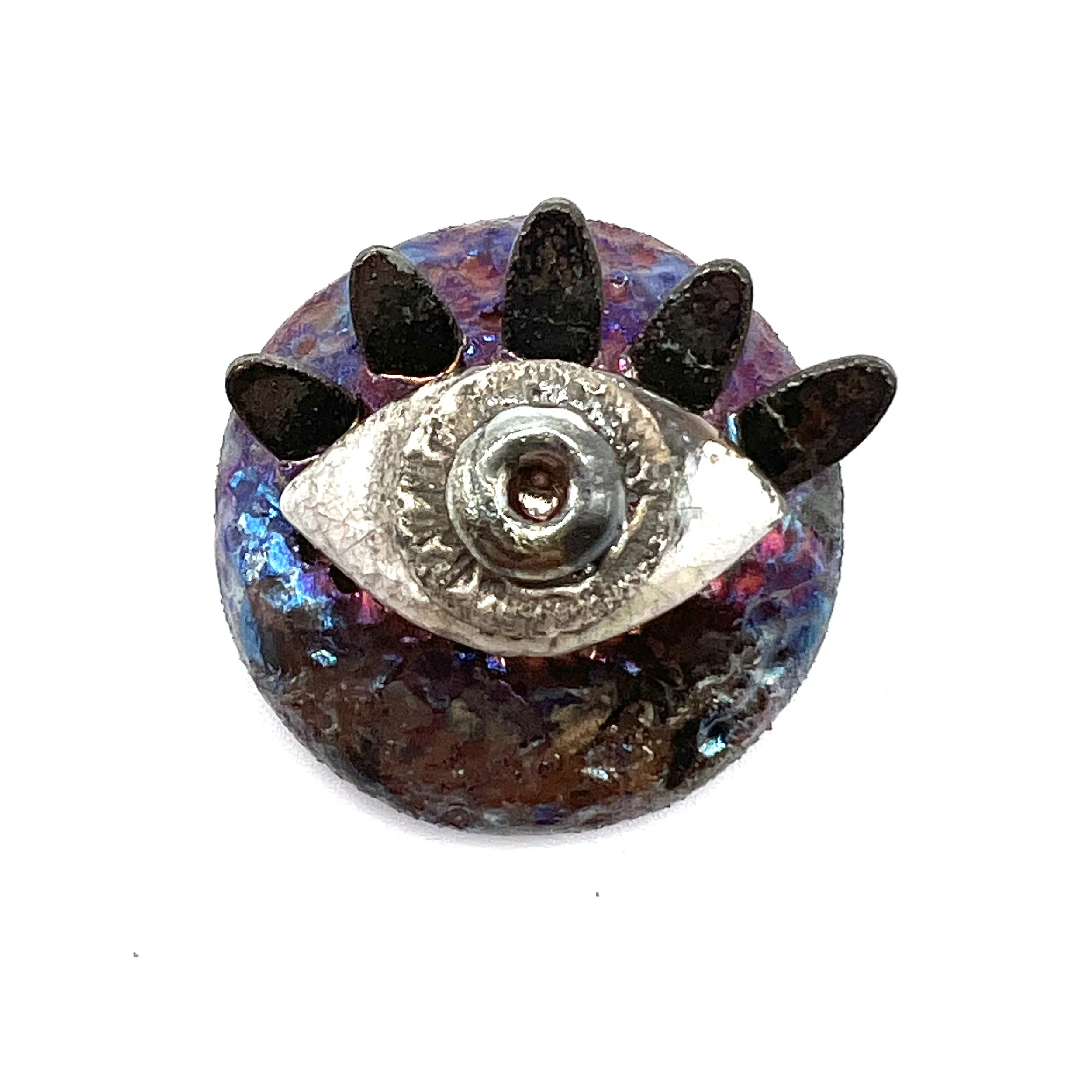 Eye Raku Ceramic Cabochon Raku Jewelry Supply Handmade by MAKUstudio MAKU raku