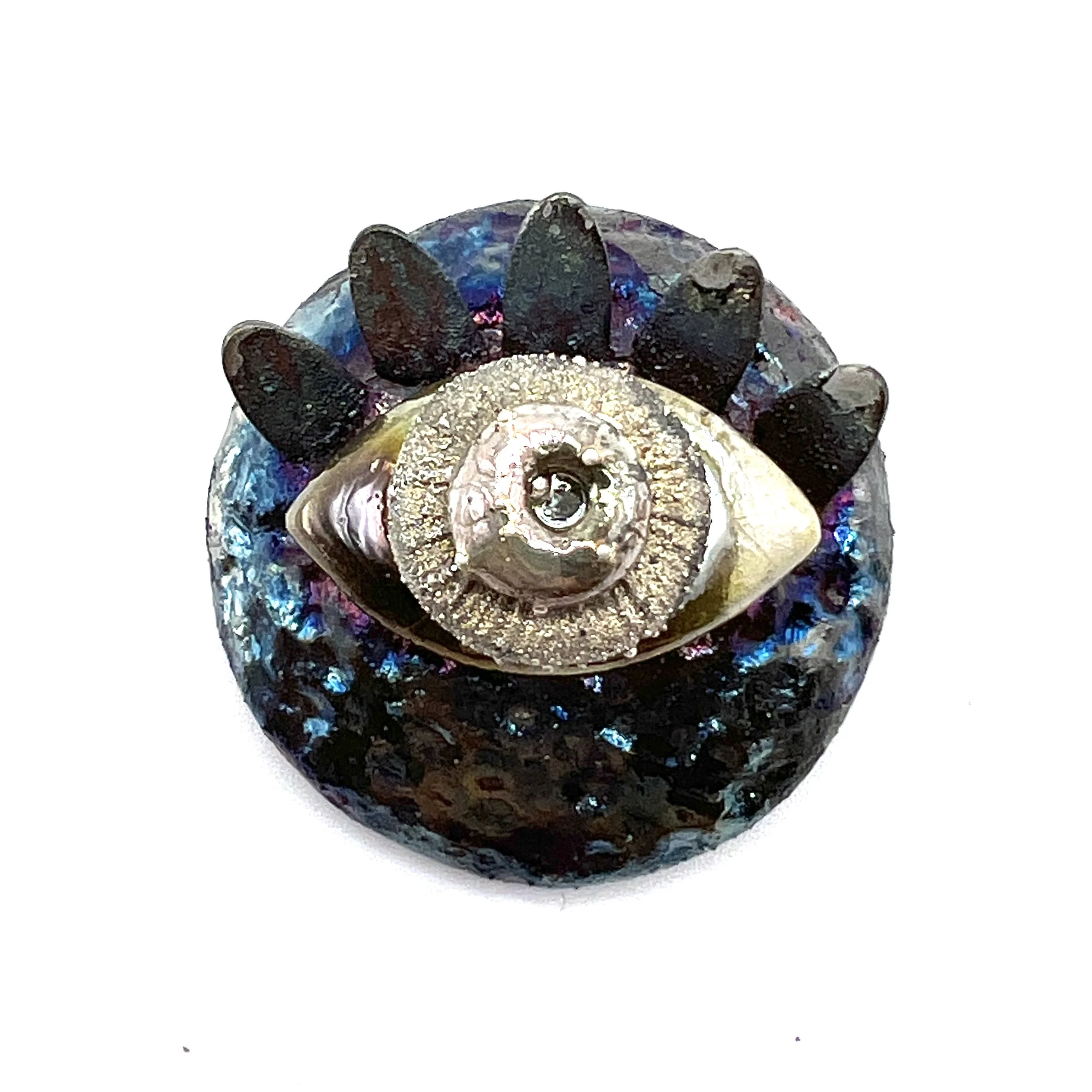 Eye Raku Ceramic Cabochon Raku Jewelry Supply Handmade by MAKUstudio MAKU raku