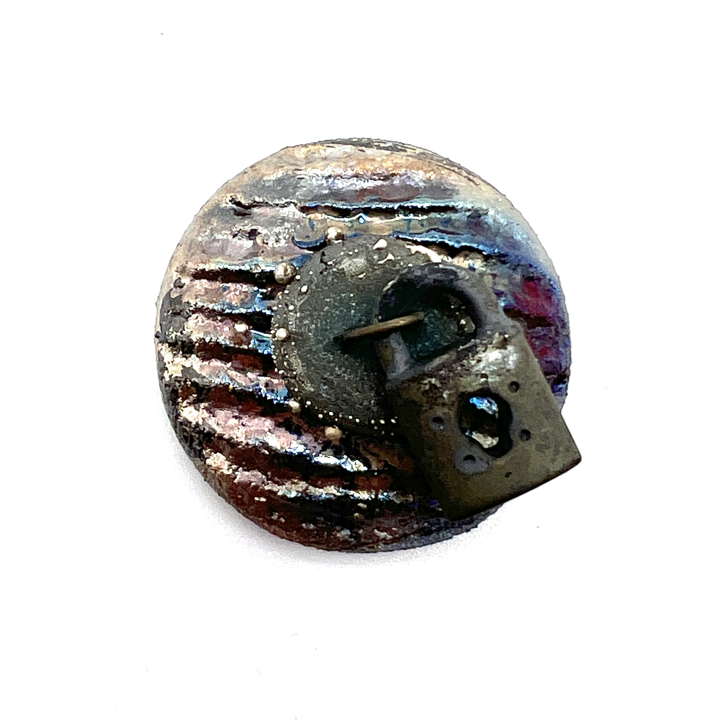 Locked Raku Cabochon Jewelry Supply Handmade by MAKUstudio MAKU raku