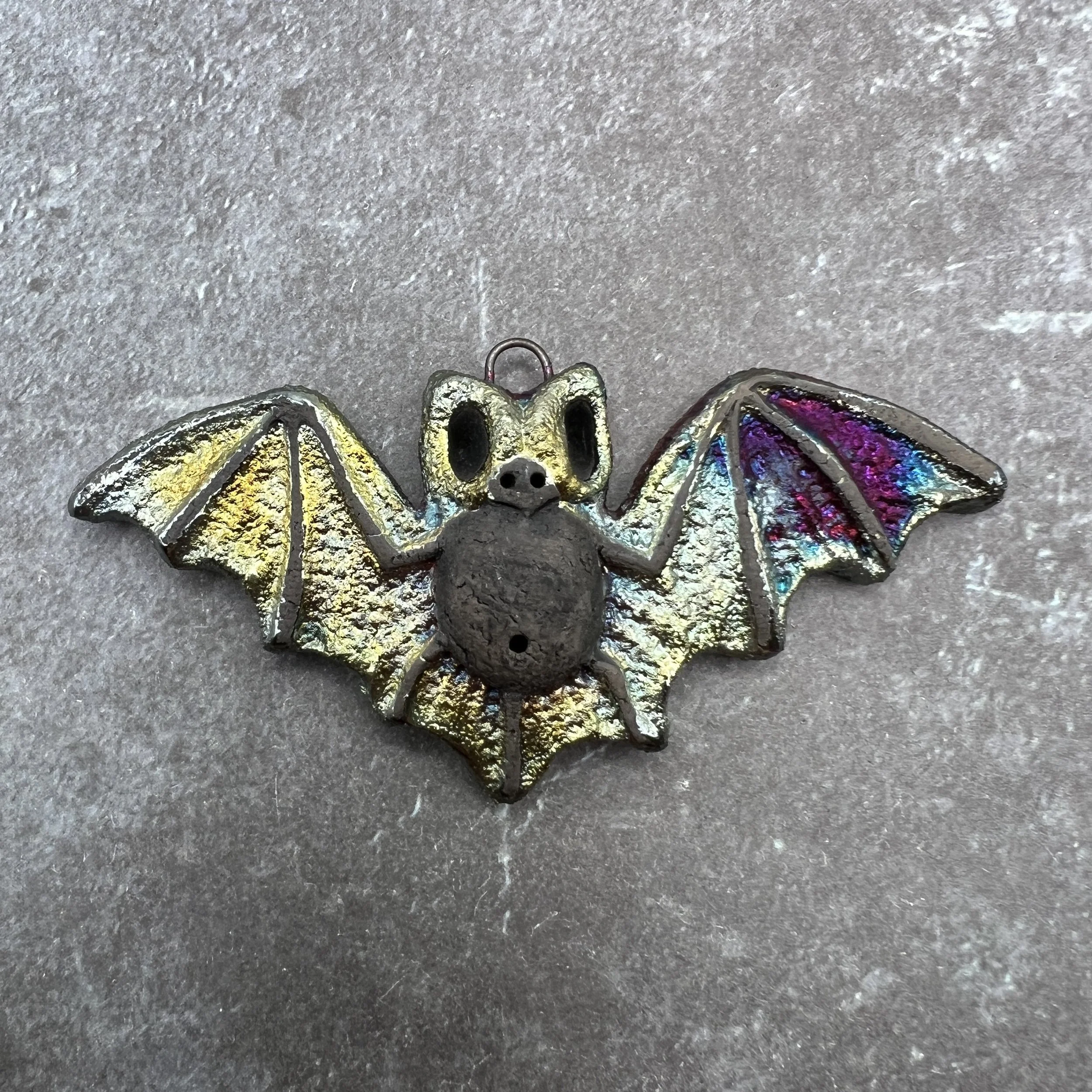 Raku Bat Pendant Ceramic Jewelry Supply by MAKUstudio MAKU raku