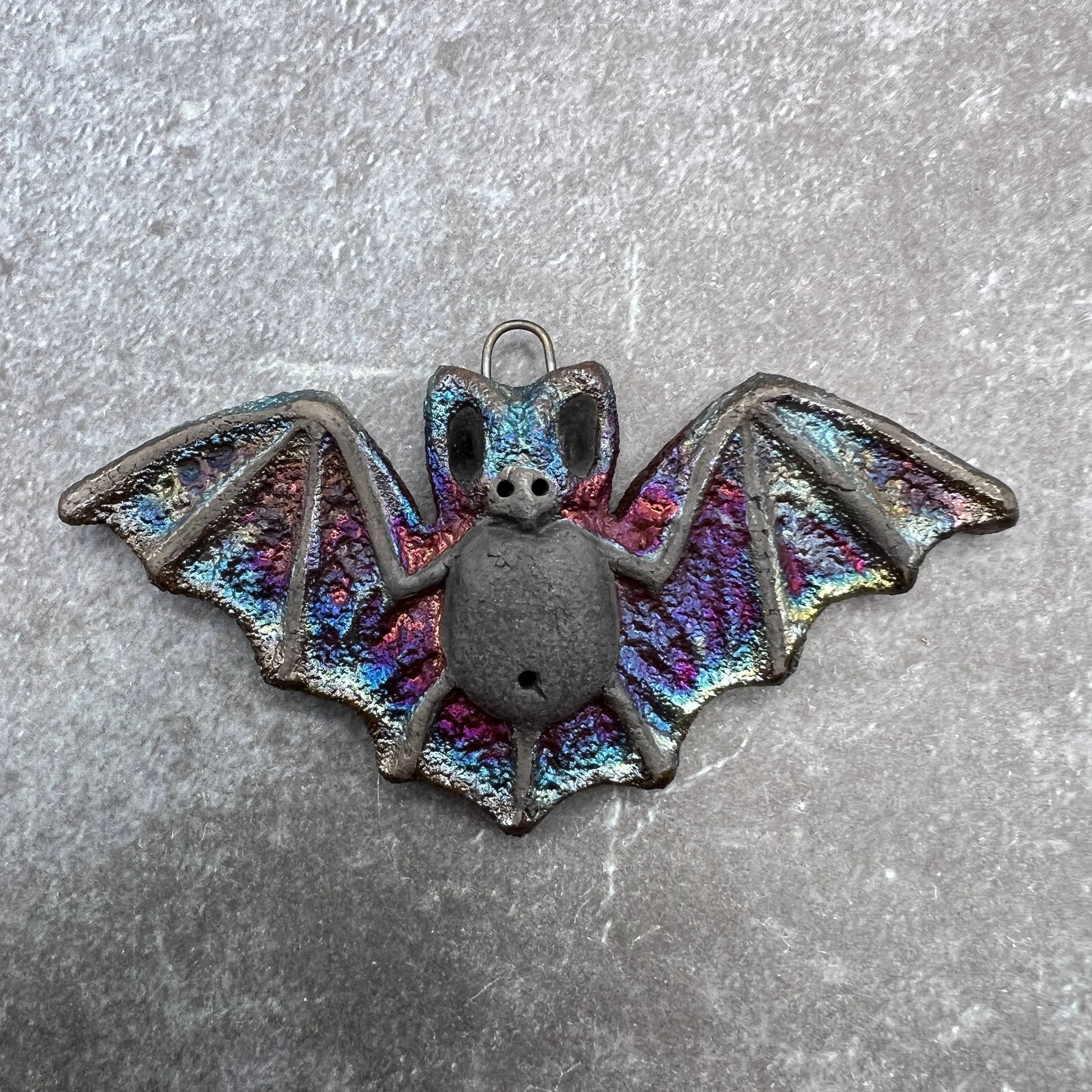 Raku Bat Pendant Ceramic Jewelry Supply by MAKUstudio MAKU raku