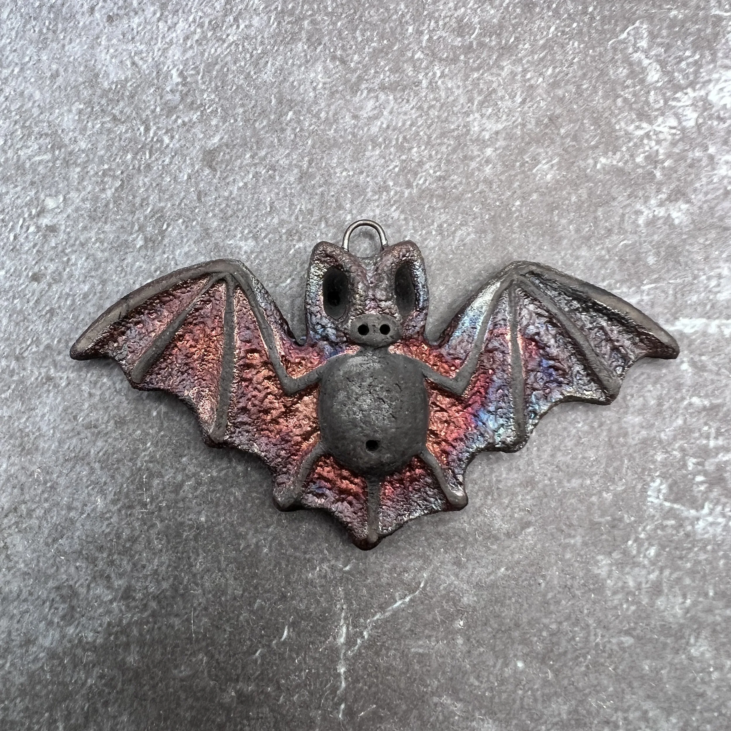 Raku Bat Pendant Ceramic Jewelry Supply by MAKUstudio MAKU raku