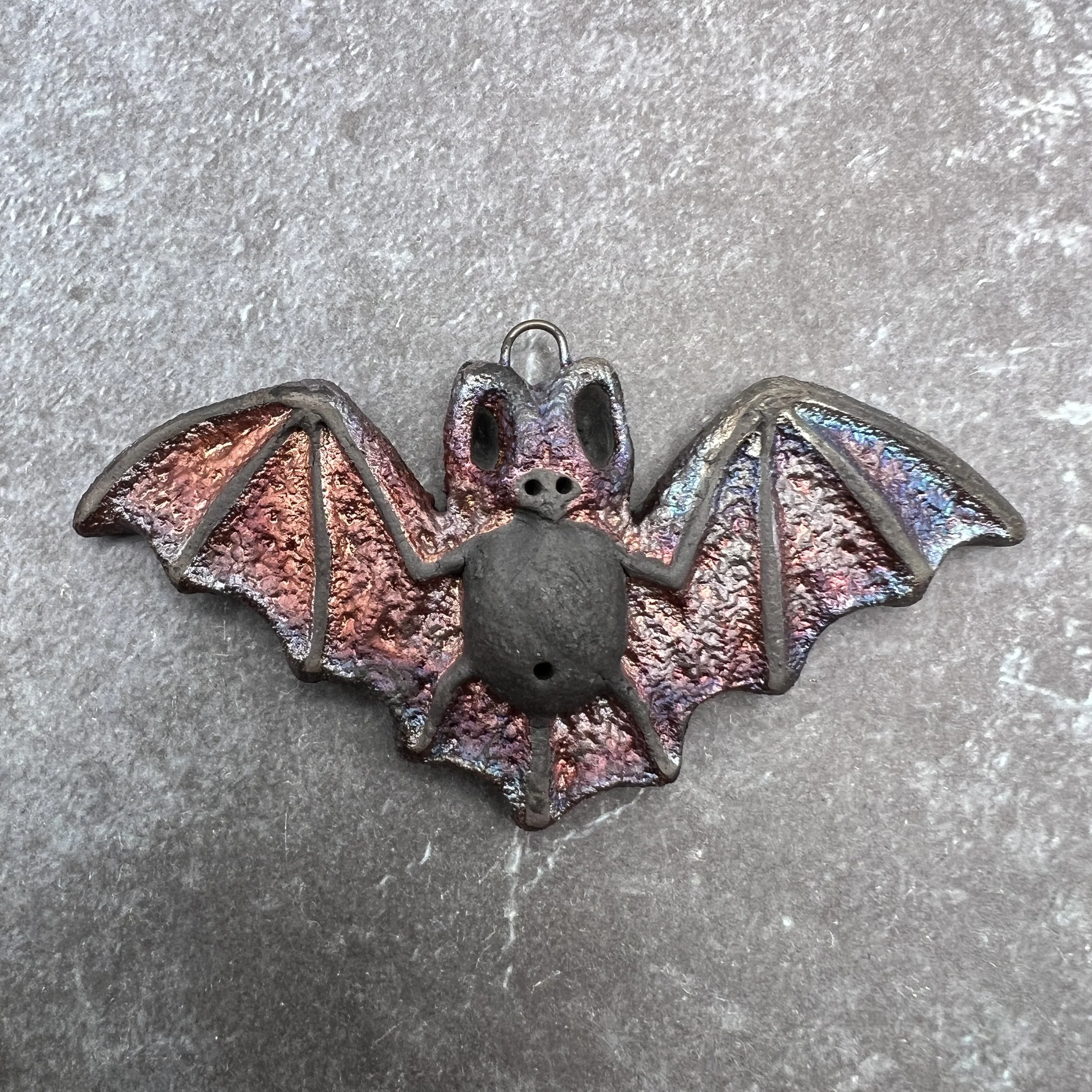 Raku Bat Pendant Ceramic Jewelry Supply by MAKUstudio MAKU raku