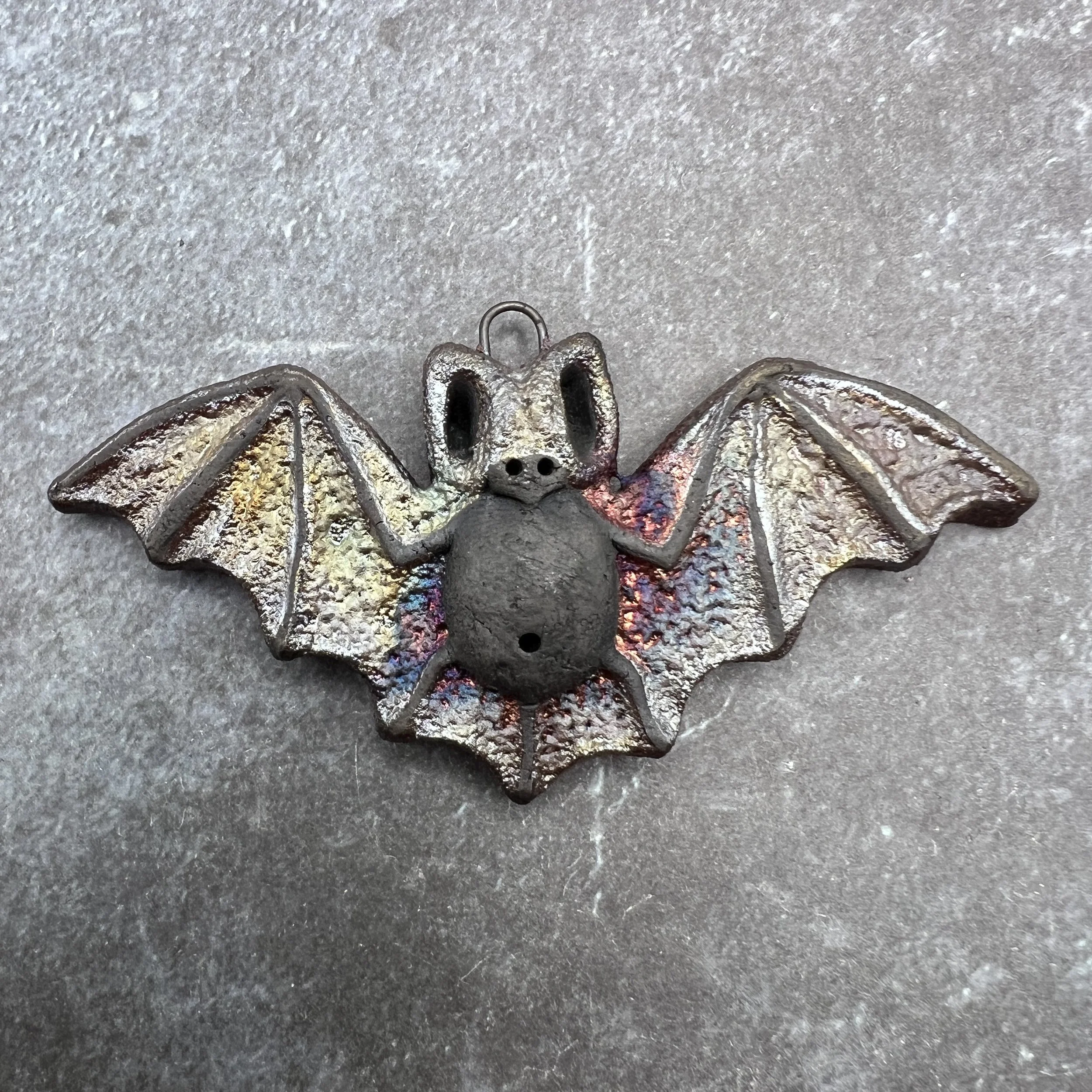 Raku Bat Pendant Ceramic Jewelry Supply by MAKUstudio MAKU raku