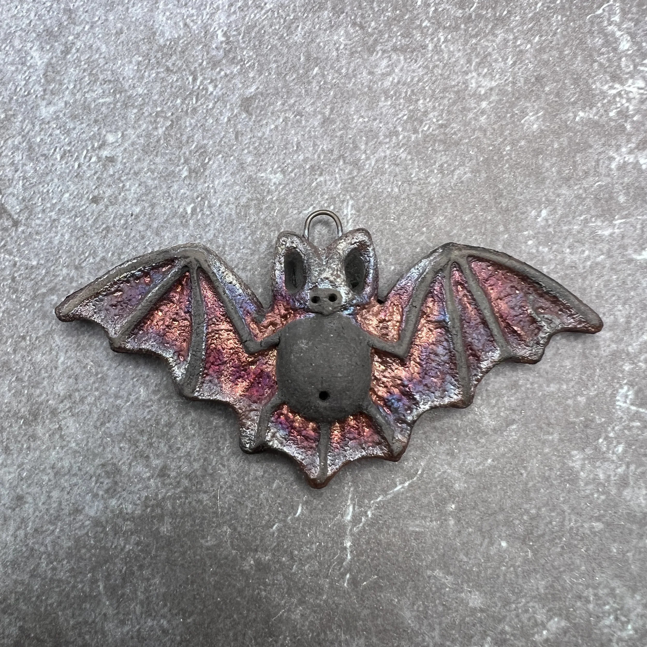 Raku Bat Pendant Ceramic Jewelry Supply by MAKUstudio MAKU raku