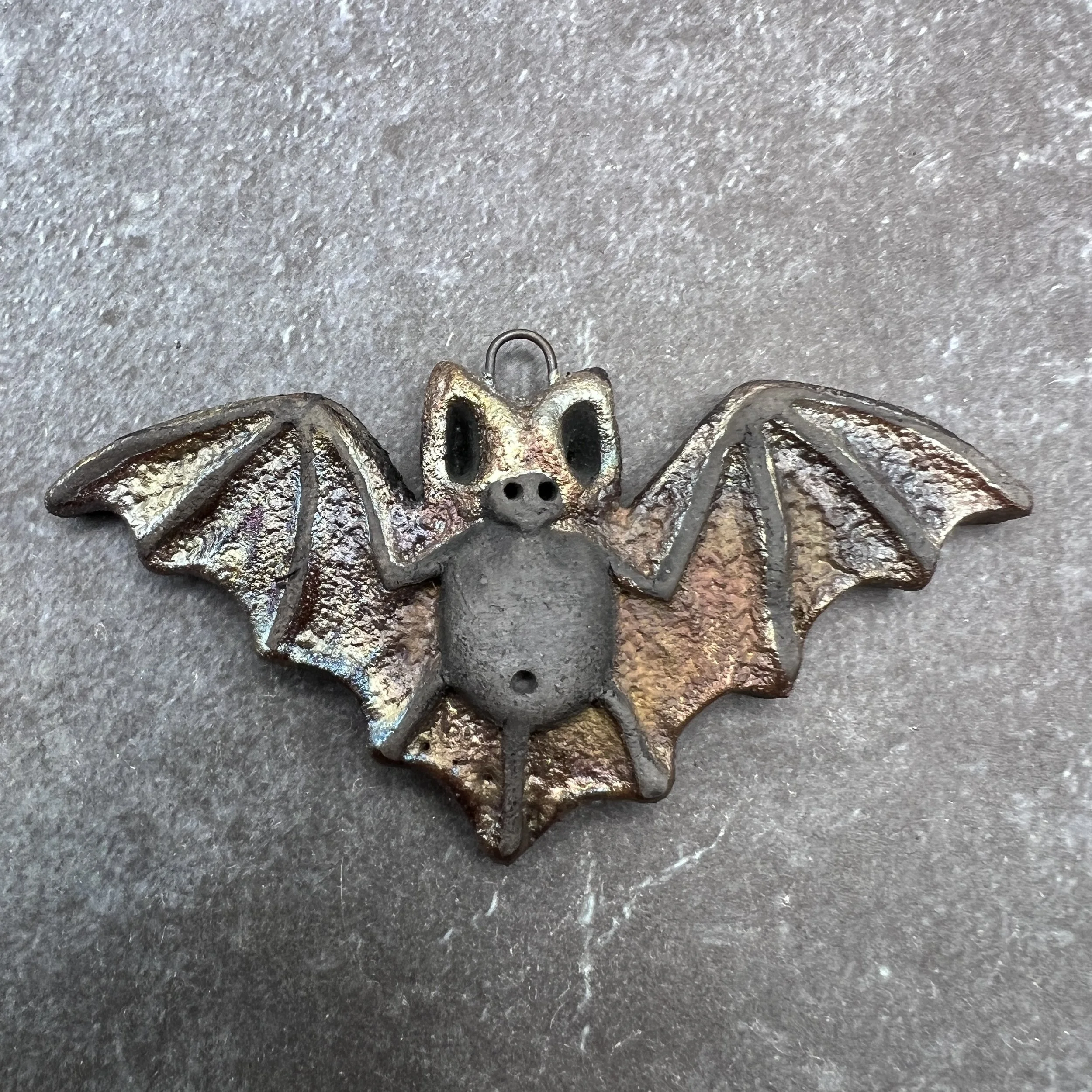 Raku Bat Pendant Ceramic Jewelry Supply by MAKUstudio MAKU raku