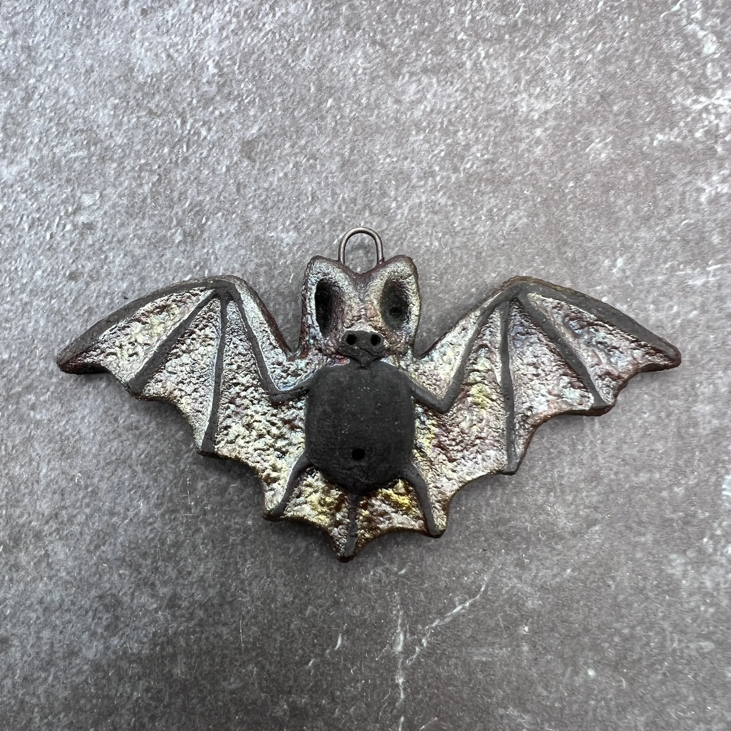 Raku Bat Pendant Ceramic Jewelry Supply by MAKUstudio MAKU raku