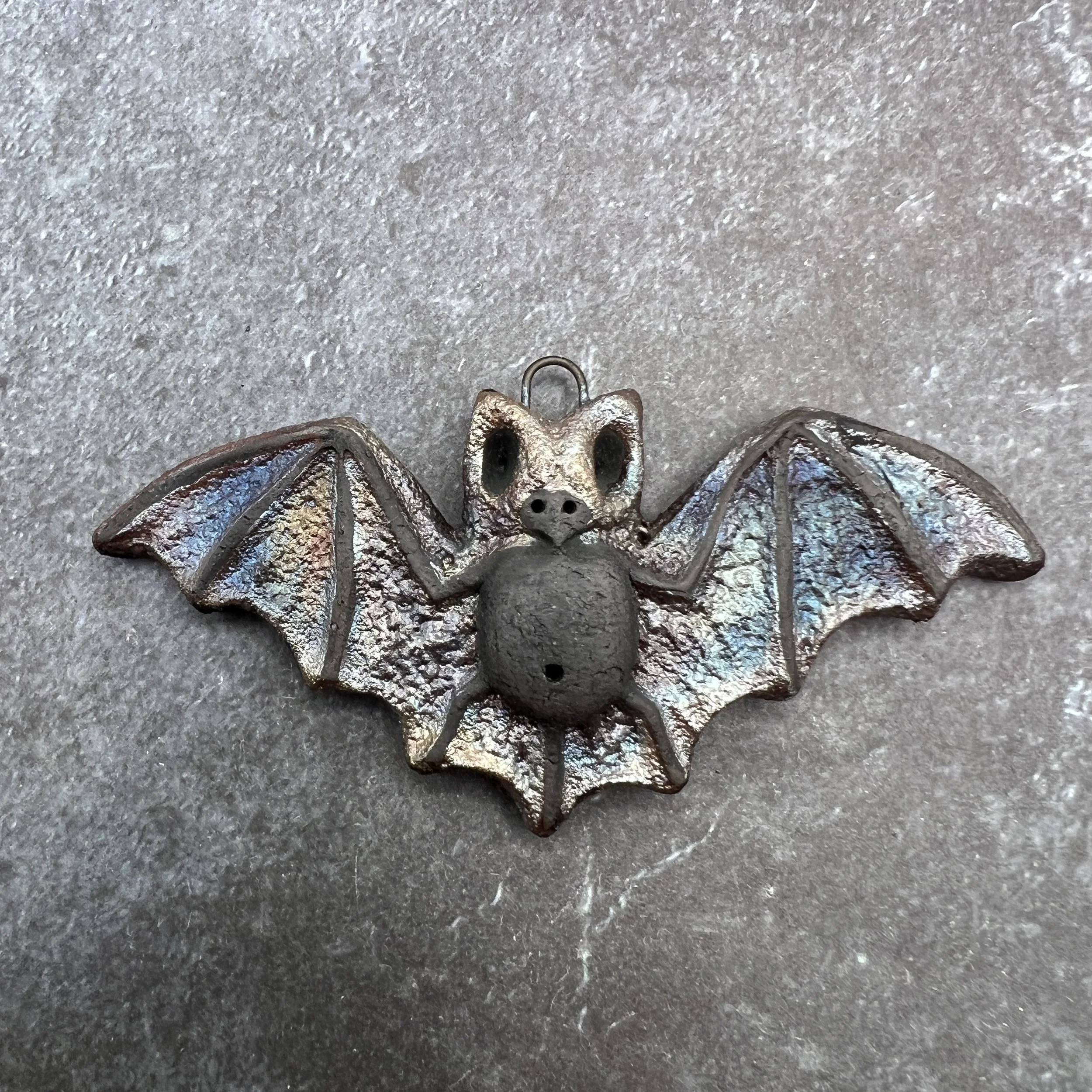 Raku Bat Pendant Ceramic Jewelry Supply by MAKUstudio MAKU raku