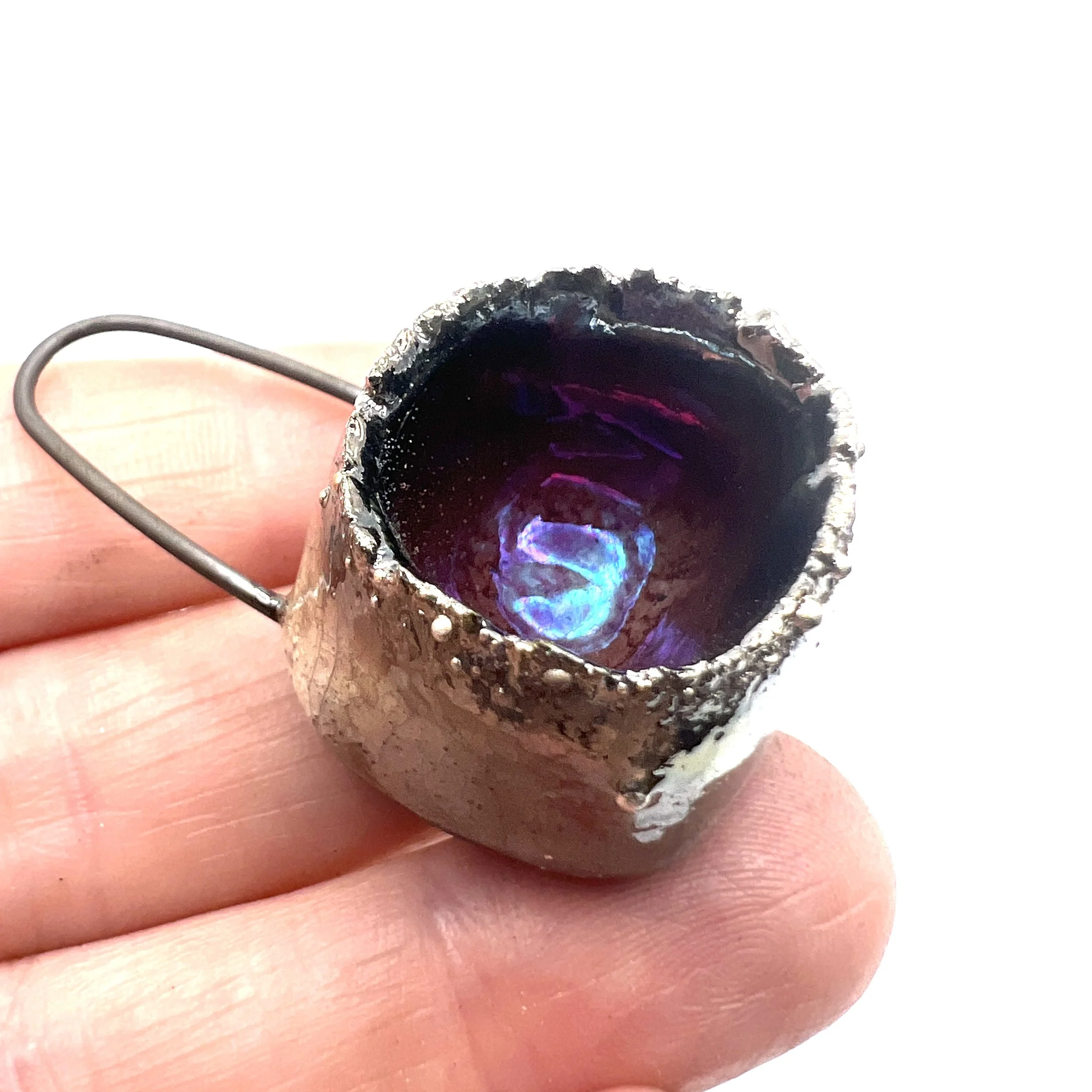 Large Raku Pod Pendant Ceramic Jewelry Supply Handmade by MAKUstudio MAKU raku