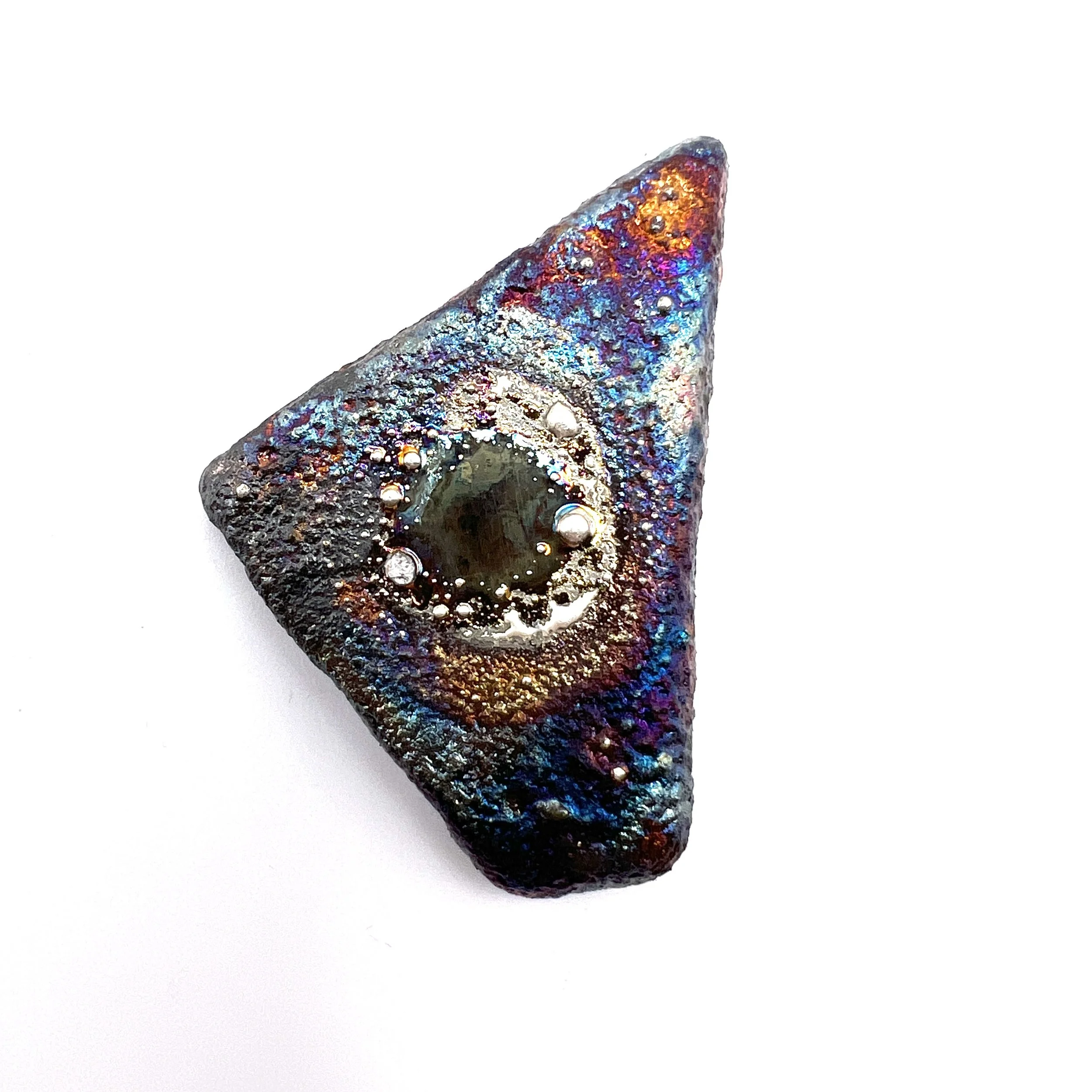 Raku Cabochon Jewelry Supply Handmade by MAKUstudio