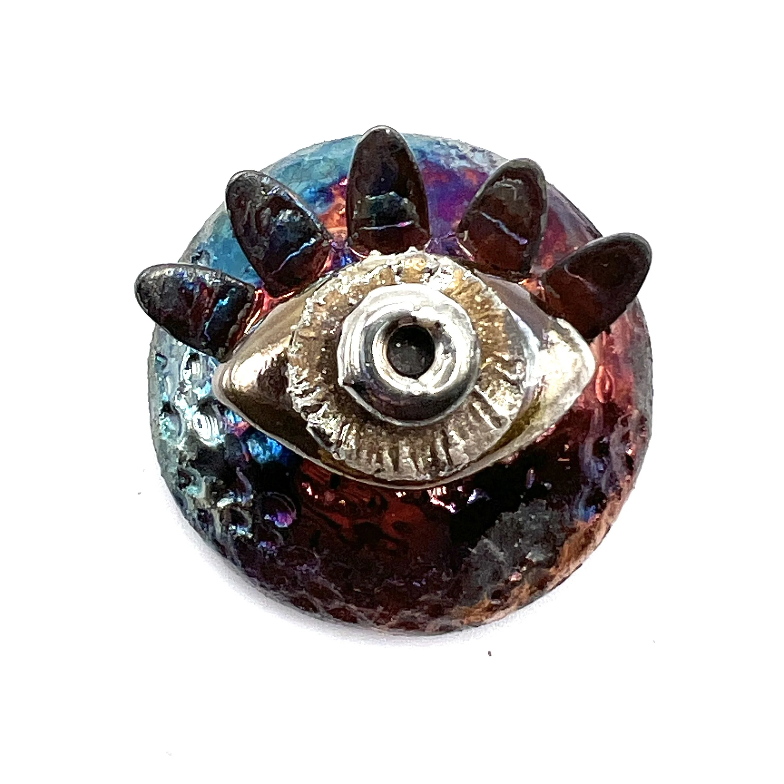 Eye Raku Cabochon Jewelry Supply Handmade by MAKUstudio