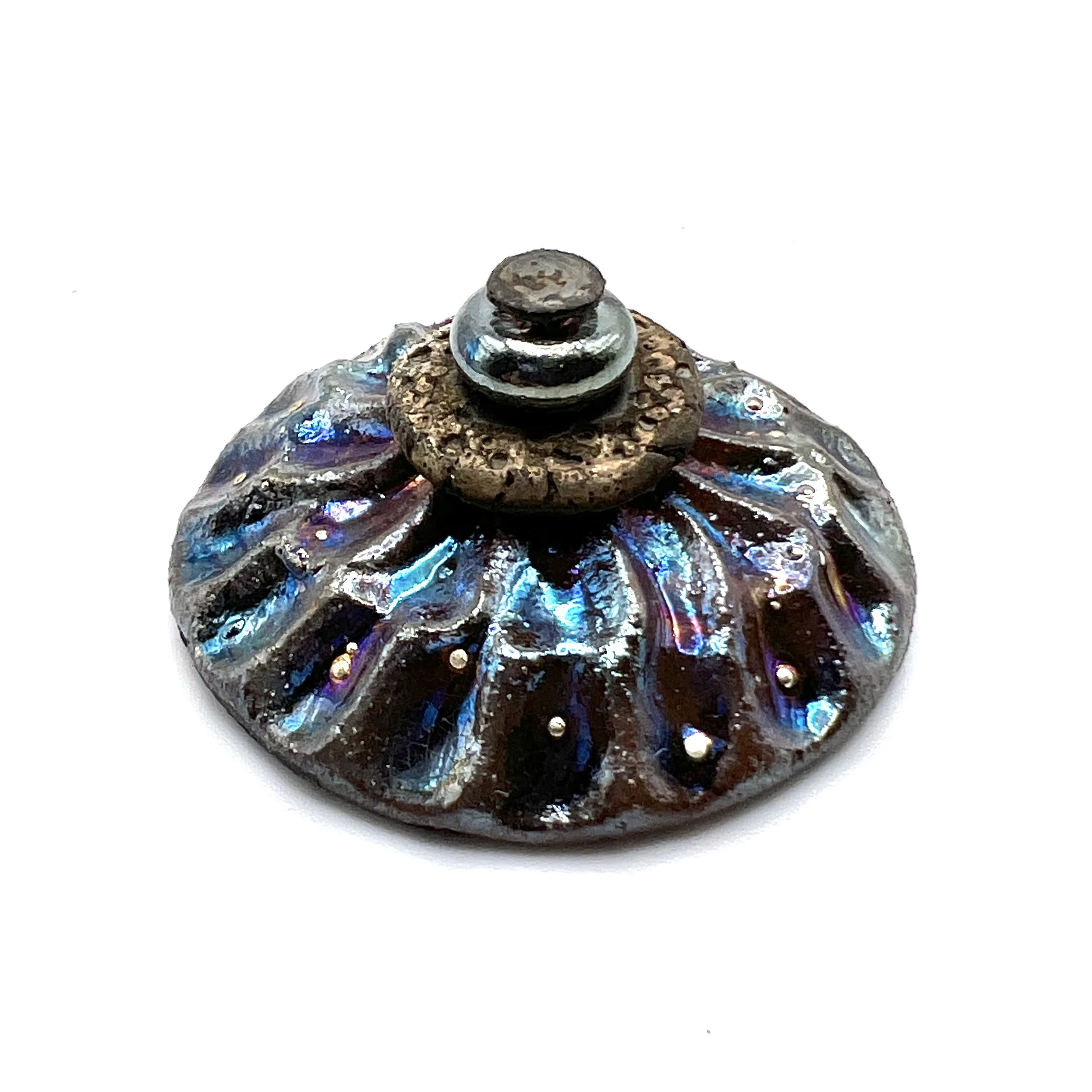 Yummy Raku Cabochon Jewelry Supply Handmade by MAKUstudio