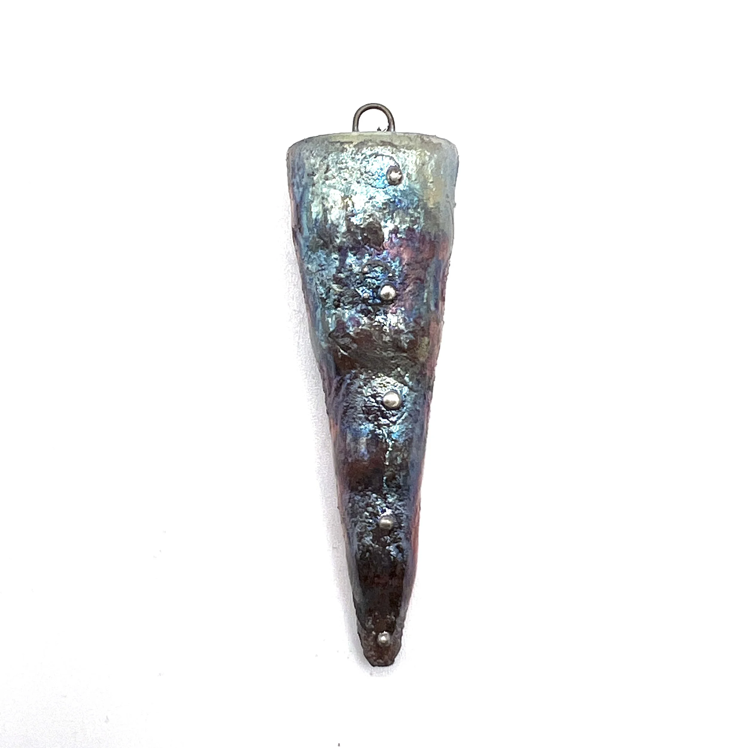 Raku Spike Pendant Ceramic Jewelry Supply Handmade by MAKUstudio MAKU raku
