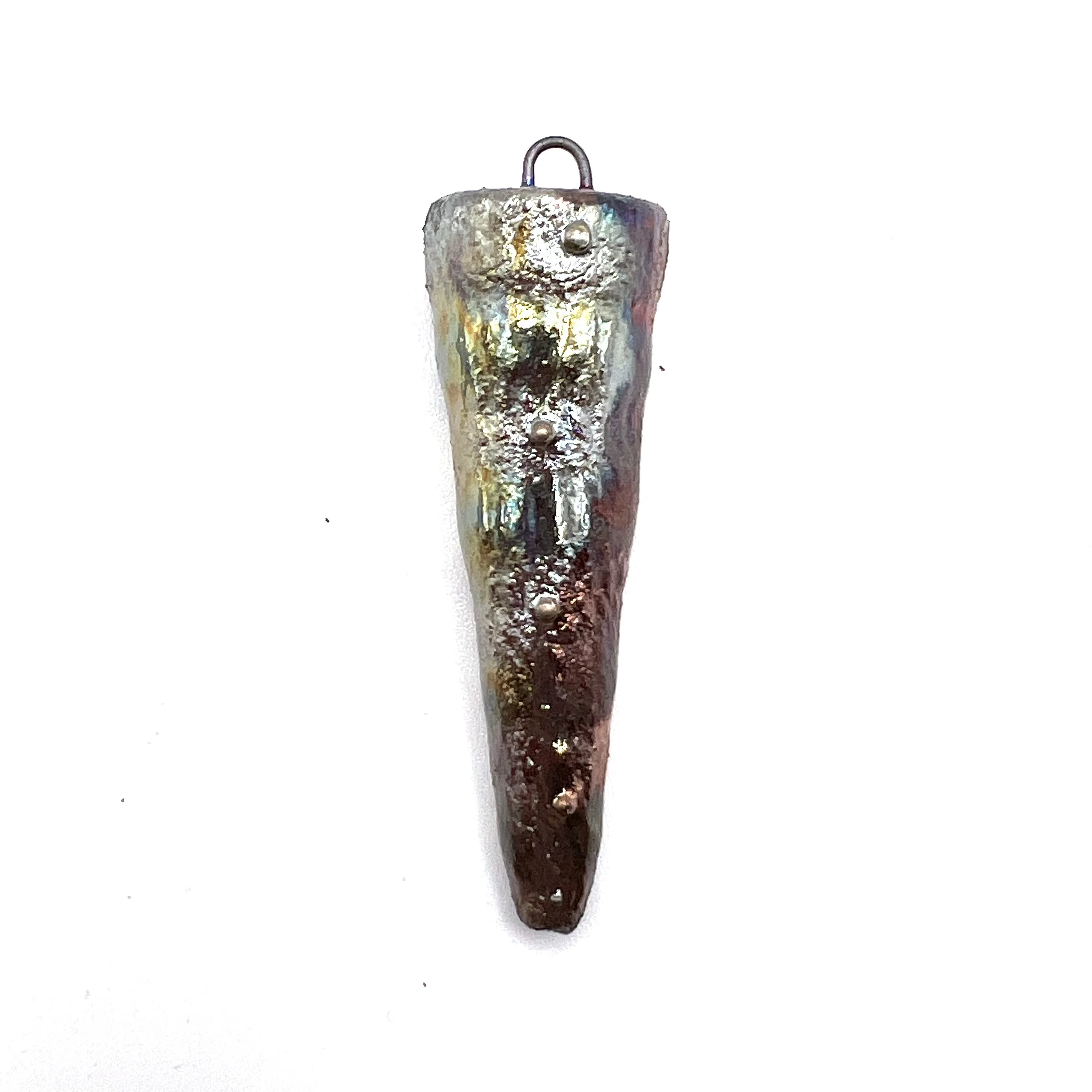 Raku Spike Pendant Ceramic Jewelry Supply Handmade by MAKUstudio MAKU raku