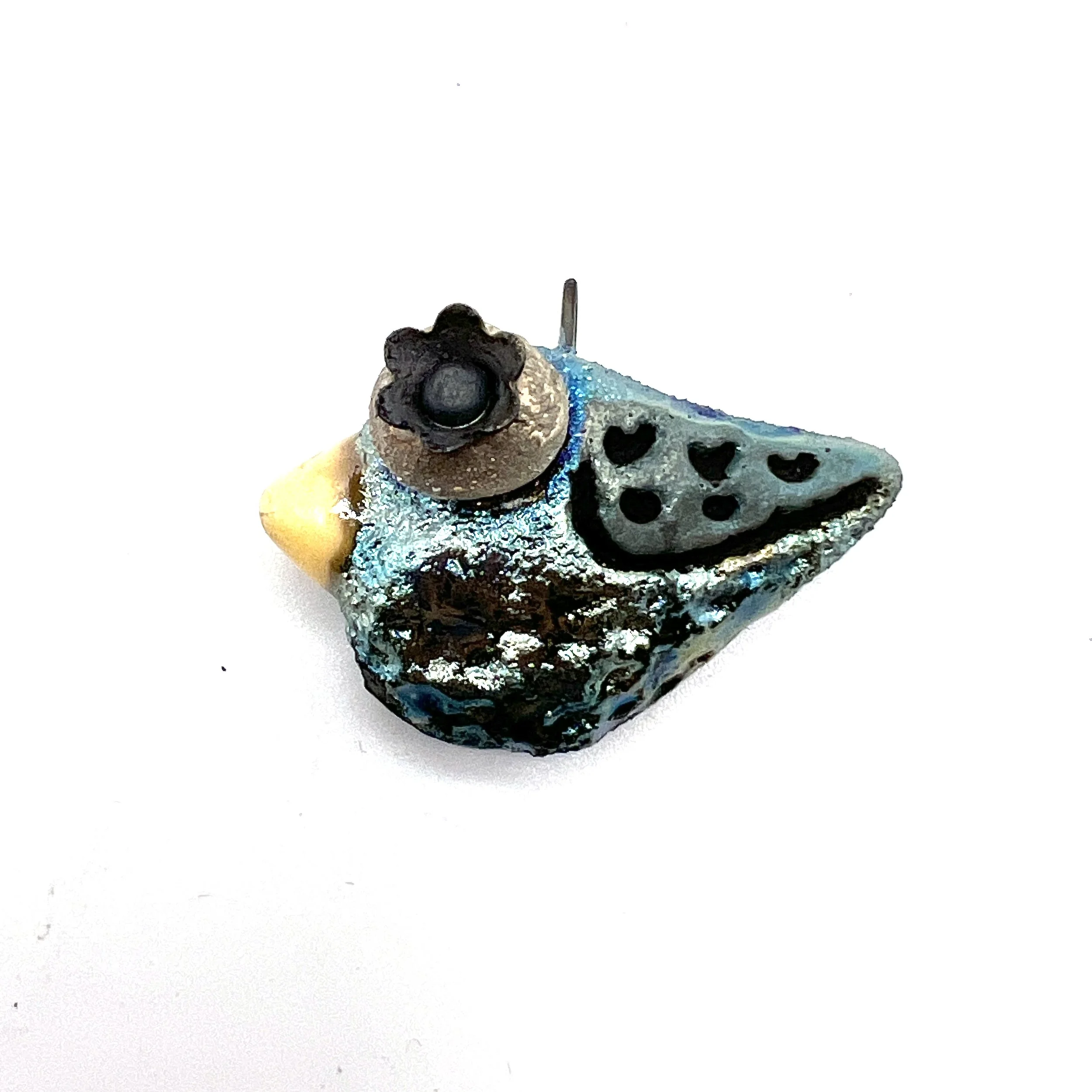 Raku Bird Pendant Ceramic Jewelry Supplies Handmade by MAKUstudio MAKU raku
