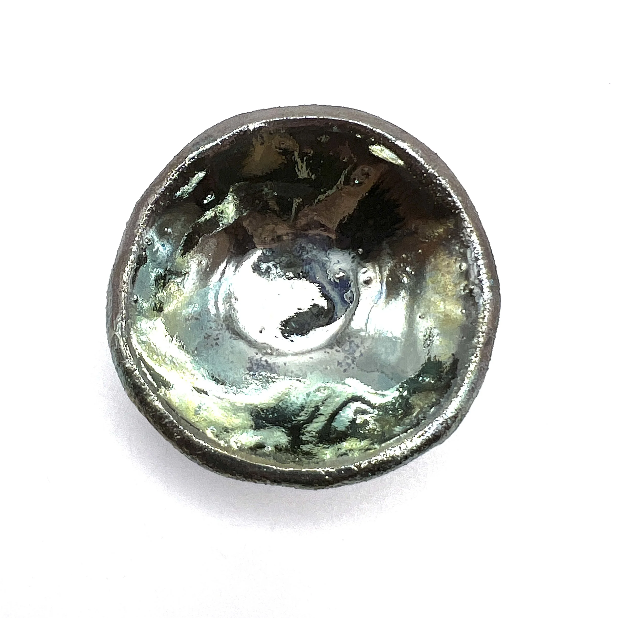 DESTASH Raku Mini Bowl Handmade Pottery Pinch Pot by MAKUstudio MAKU raku