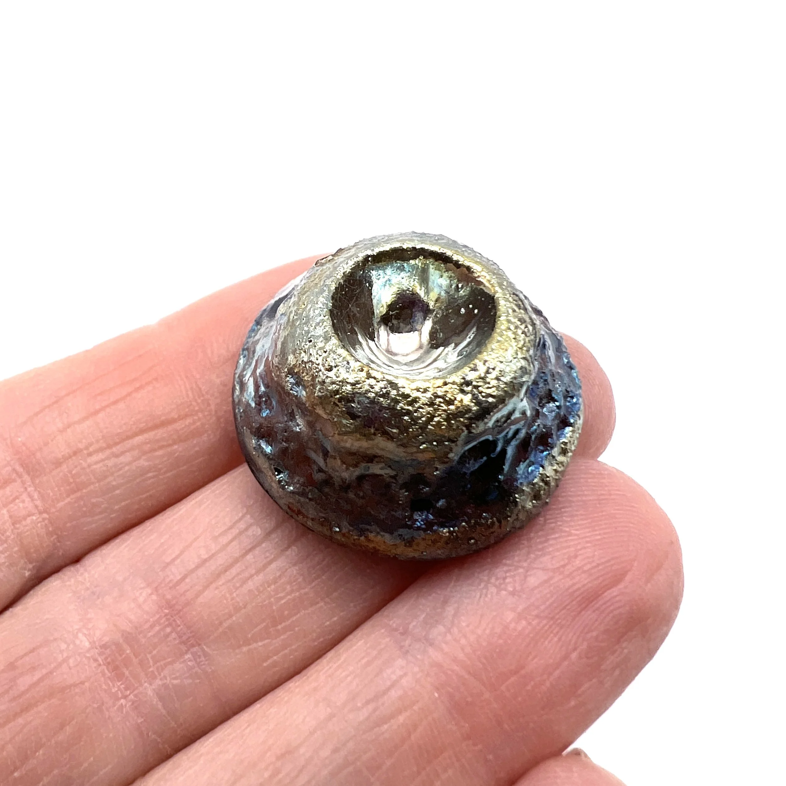 Volcano Raku Cabochon Jewelry Supply Handmade by MAKUstudio MAKU raku