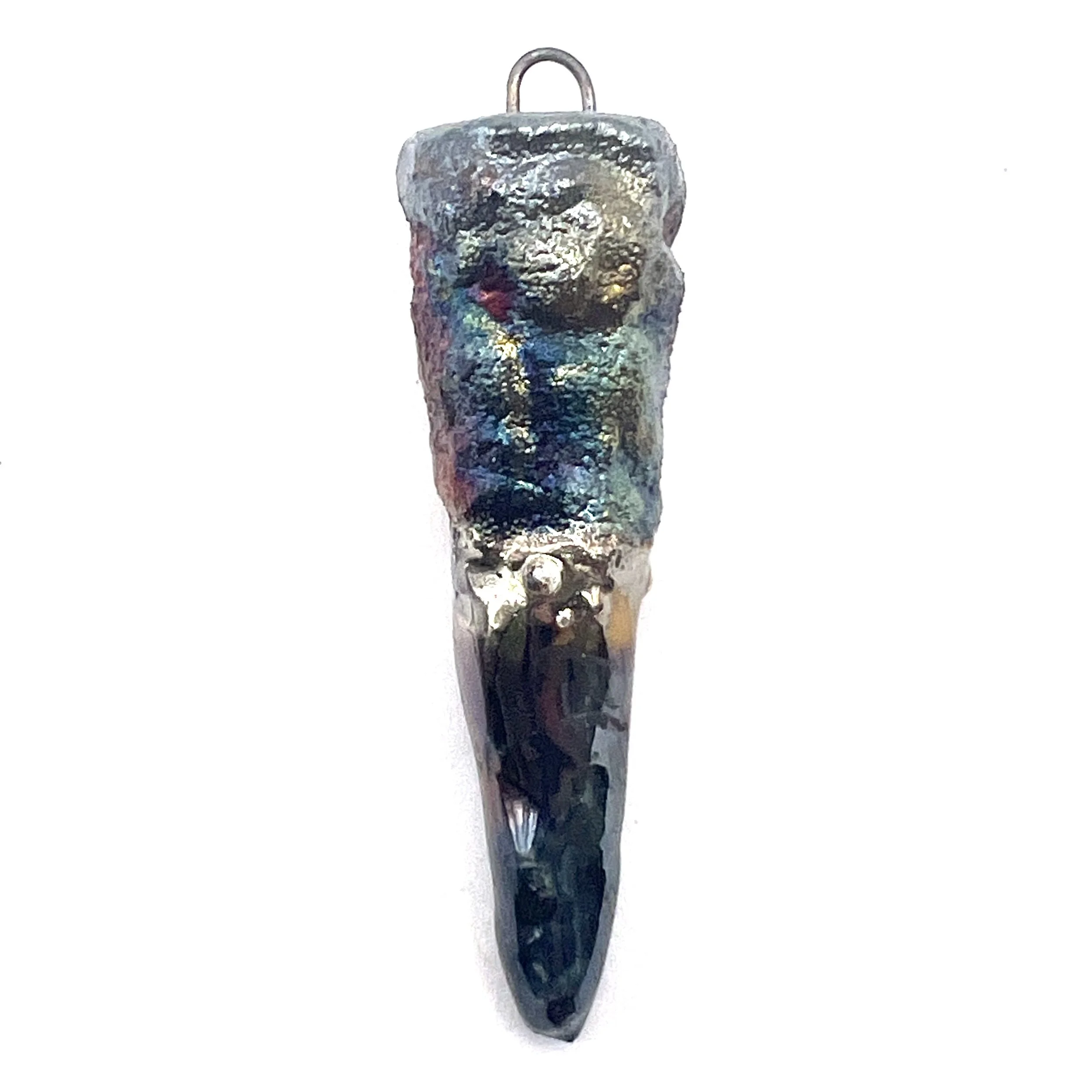 Raku Spike Pendant Ceramic Pottery Jewelry Supply Handmade by MAKUstudio MAKU raku