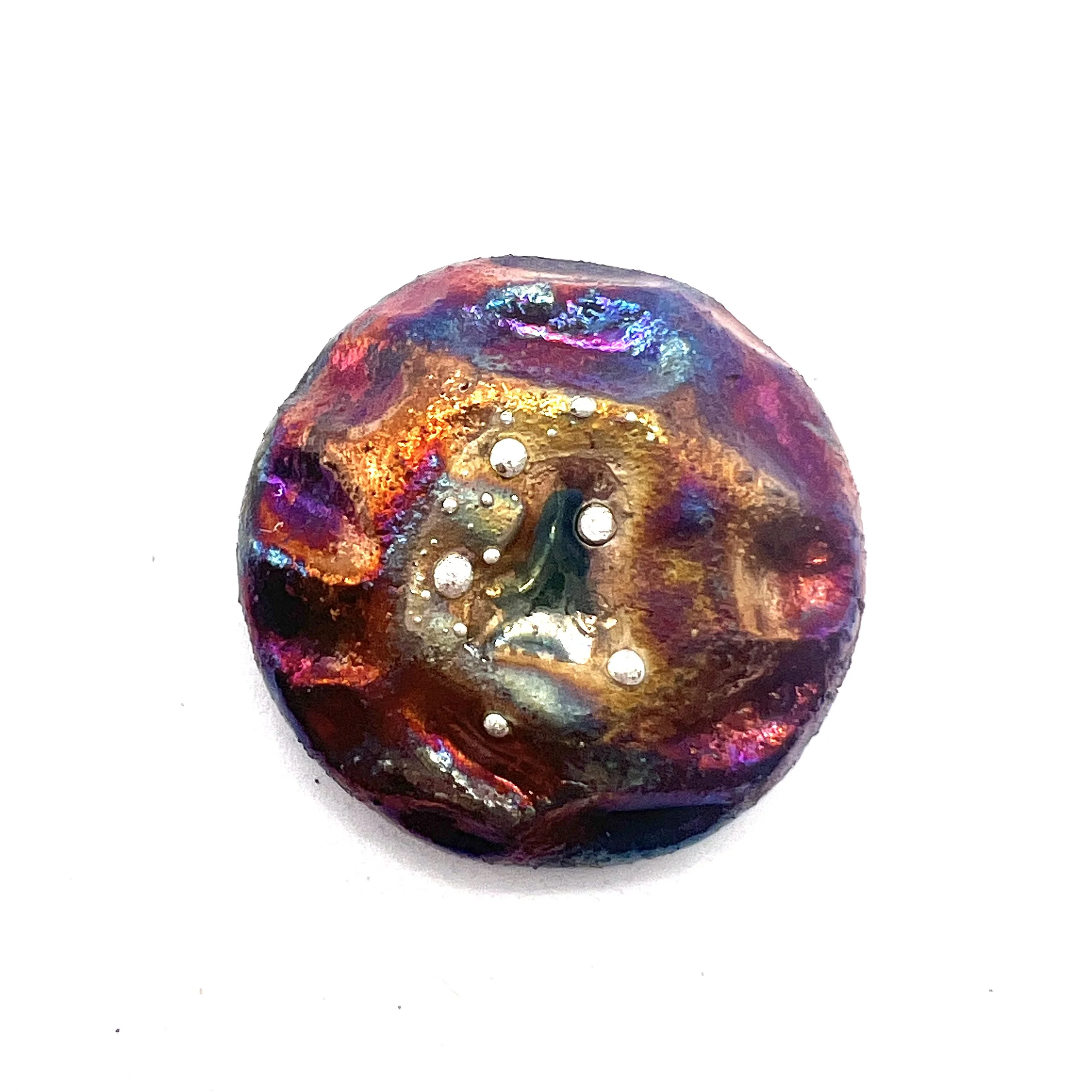 Glass in the Middle Raku Cabochon Jewelry Supply Handmade by MAKUstudio MAKU raku