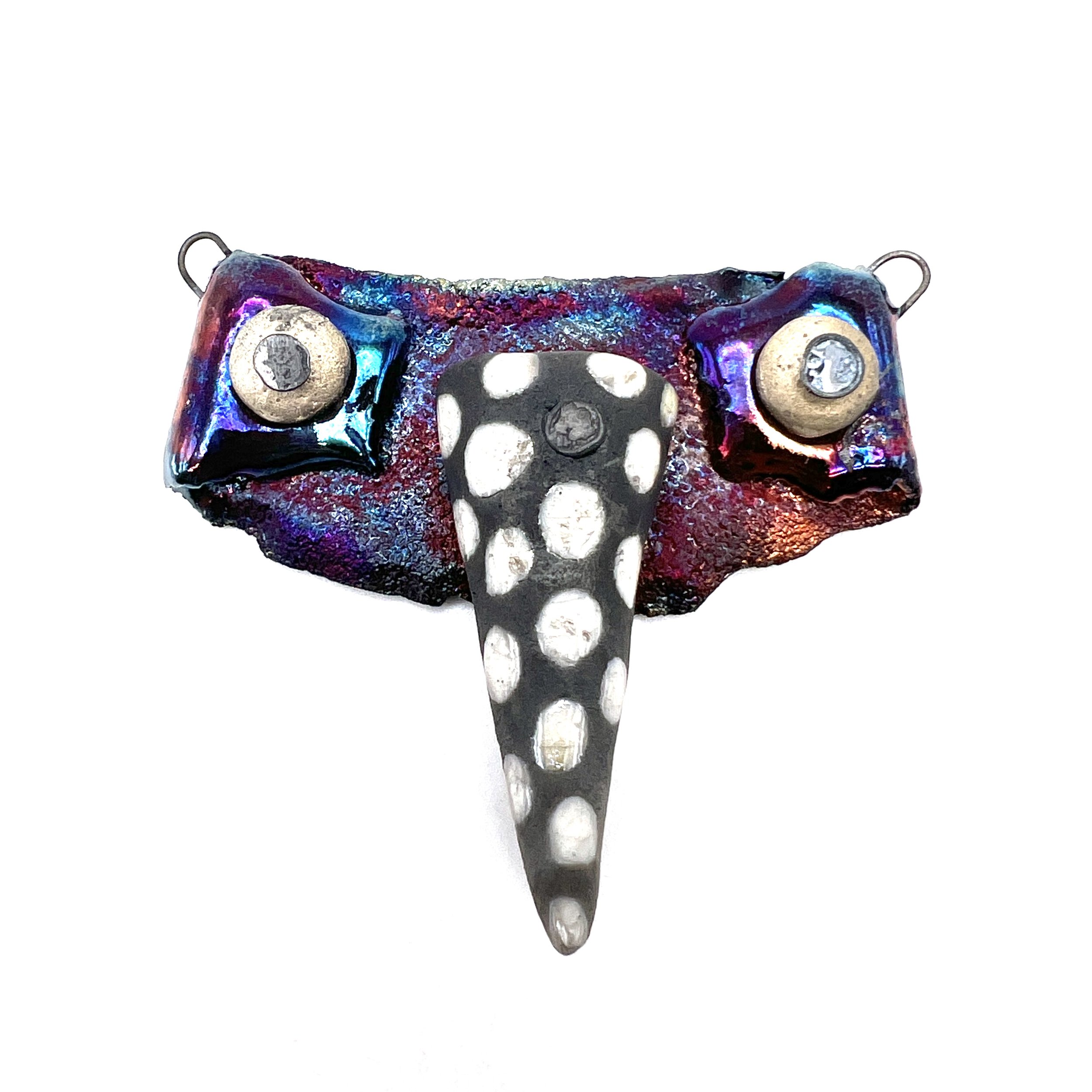 Makadactyl Makasaurus Dodo Bird Raku Ceramic Connector Pendant Jewelry Supply Handmade by MAKUstudio MAKU raku