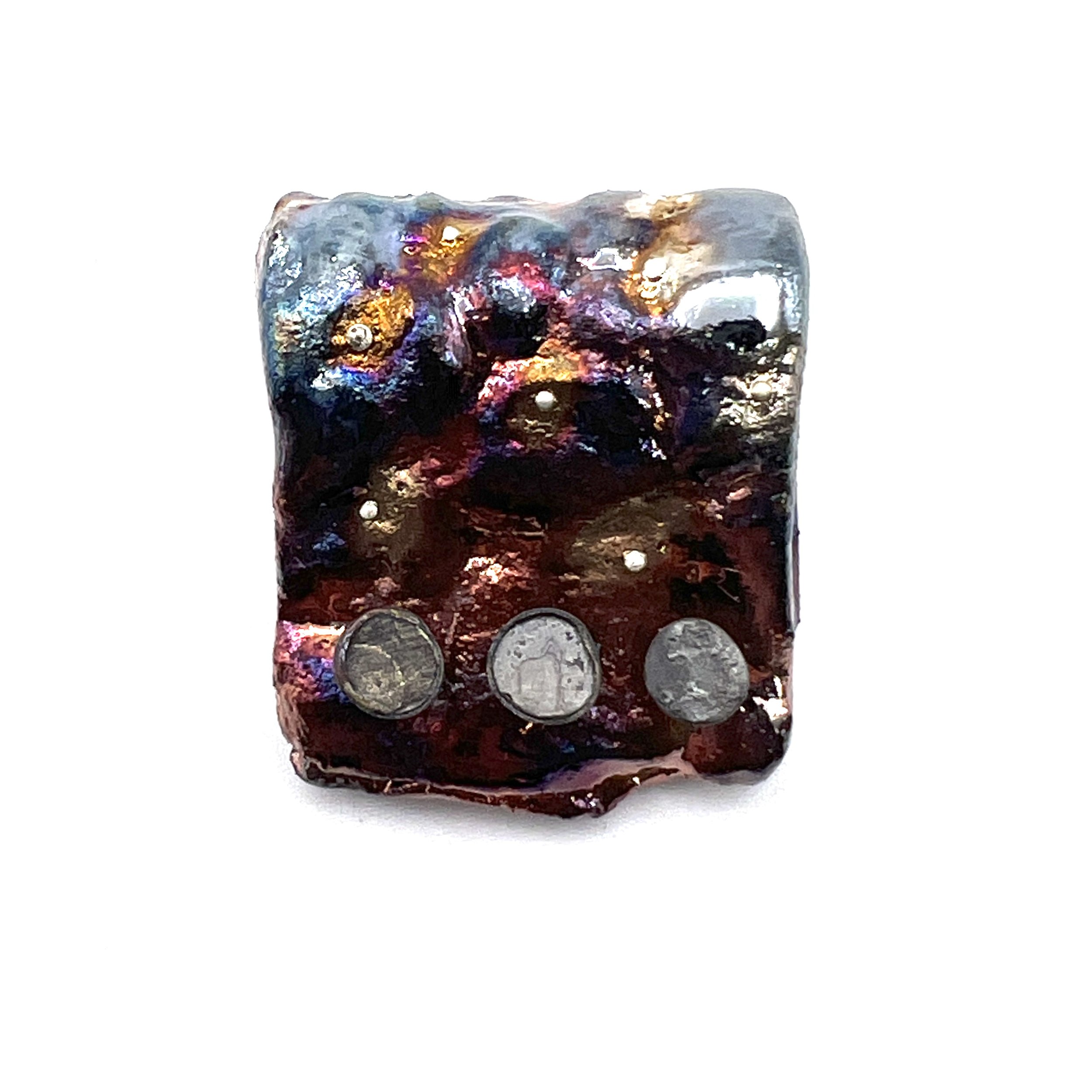 Raku Fold Over Pendant Ceramic Pottery Jewelry Supply Handmade by MAKUstudio MAKU raku