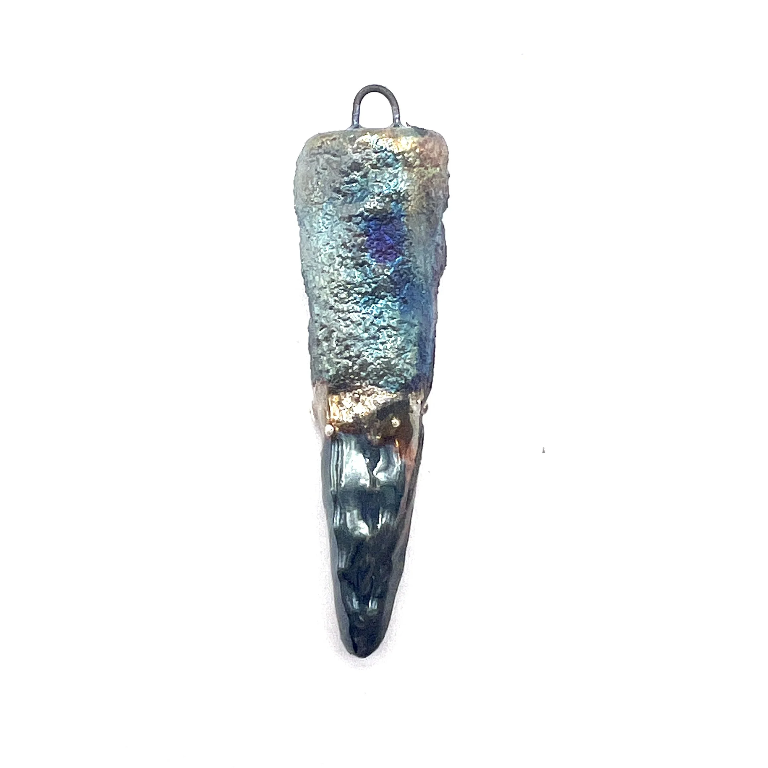 Raku Spike Pendant Ceramic Pottery Jewelry Supply Handmade by MAKUstudio MAKU raku