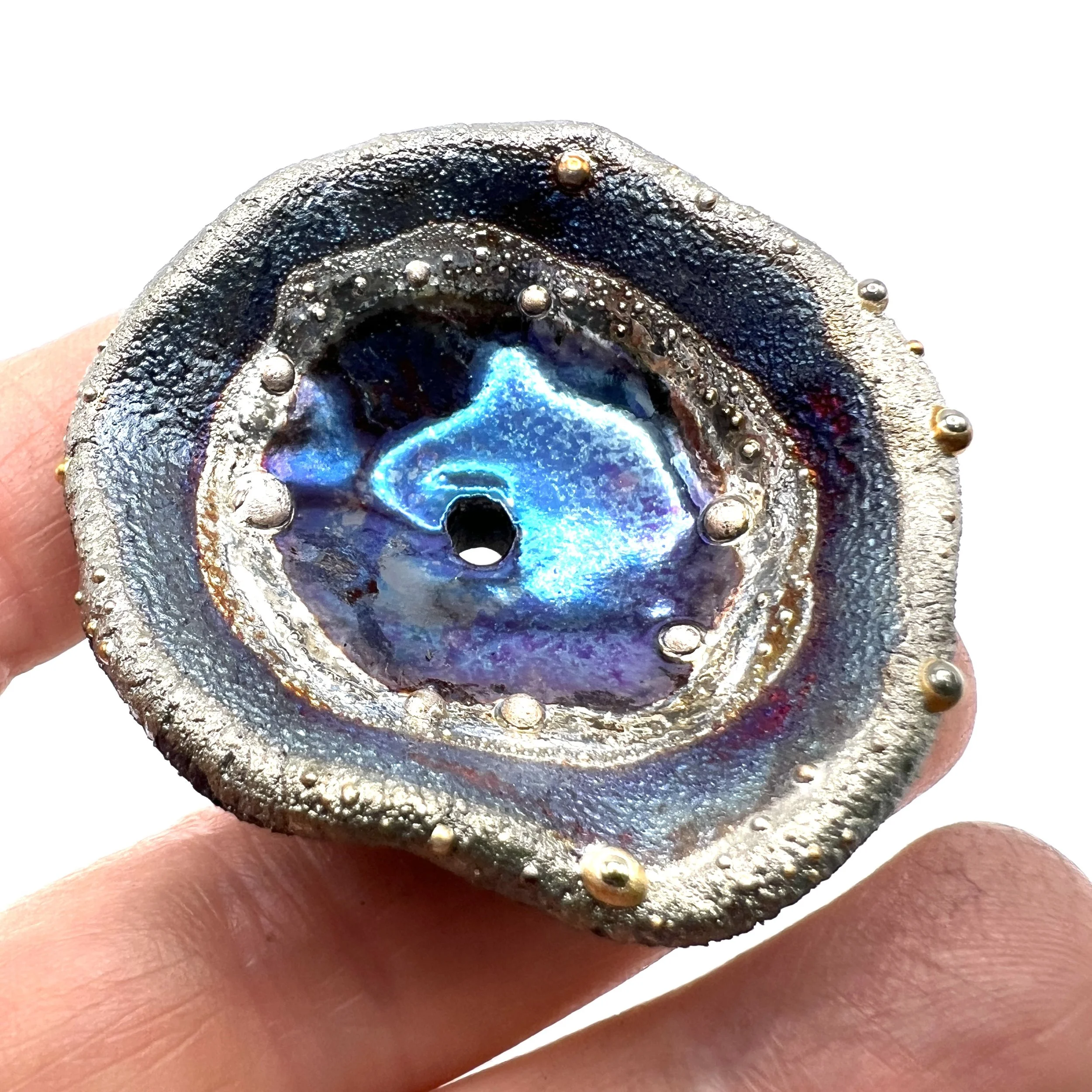Wavy Potato Chip Bead Raku Ceramic Jewelry Supply Handmade by MAKUstudio  MAKU raku
